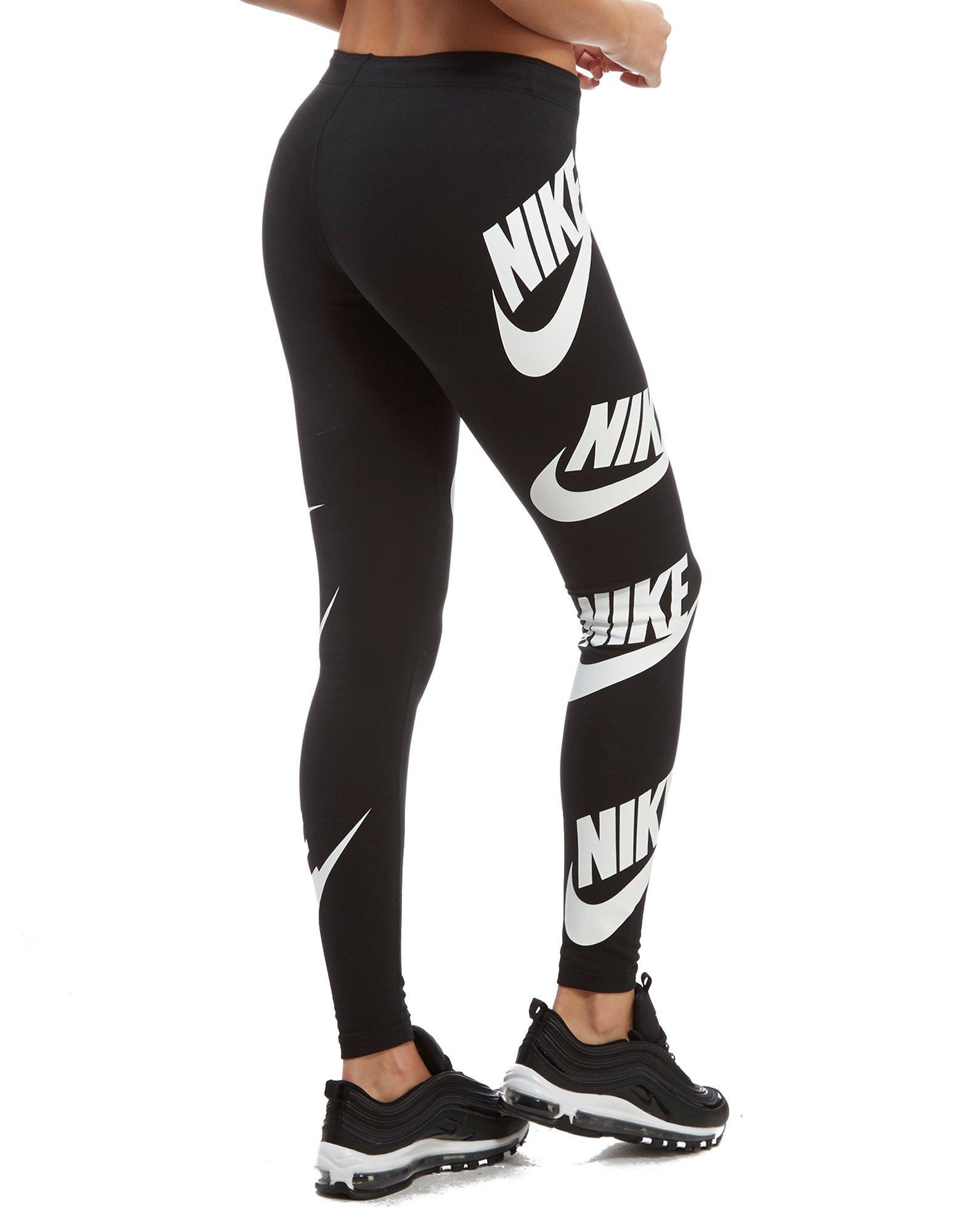 nike leggings with nike all over