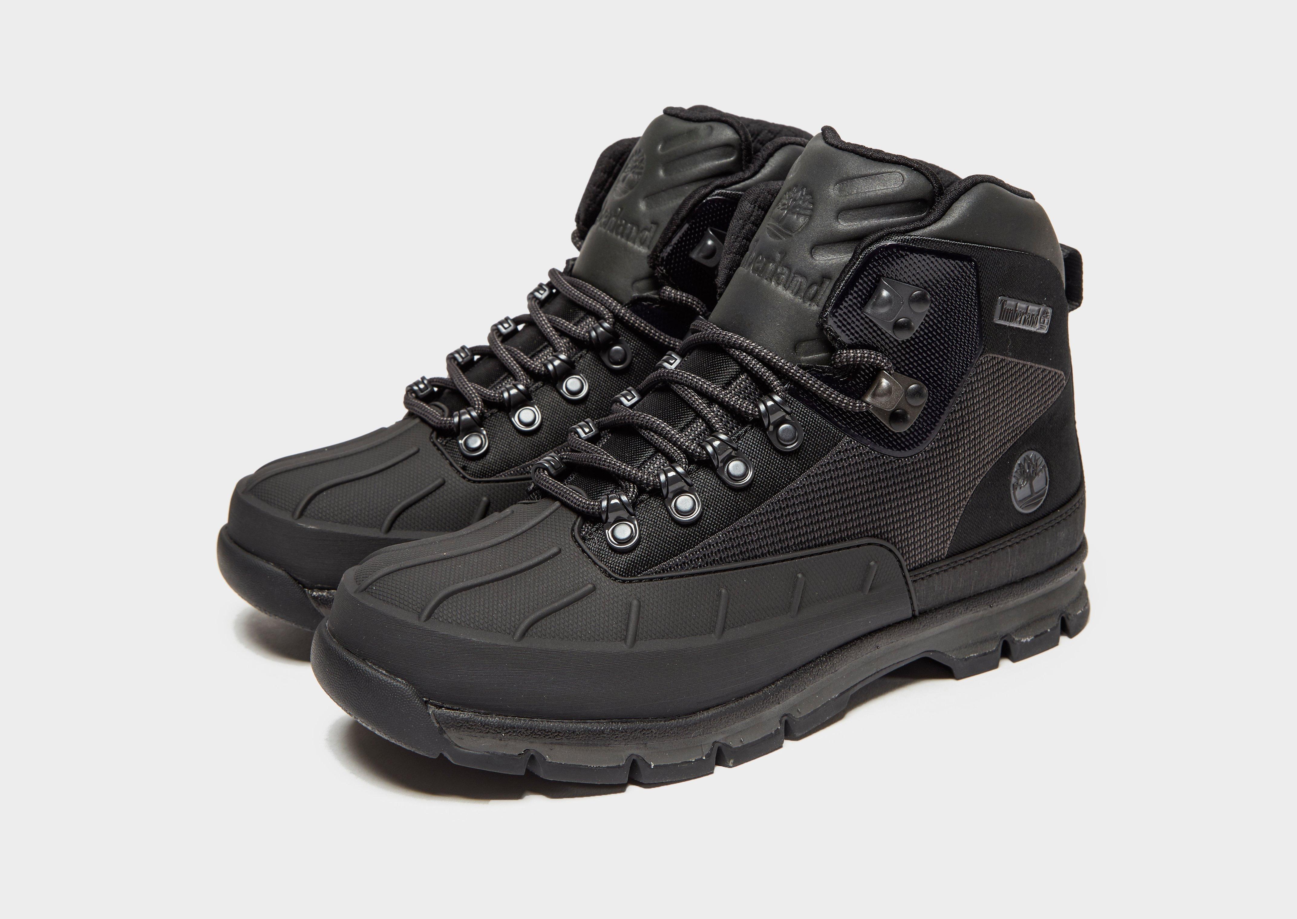 timberland euro hiker shell toe boots black