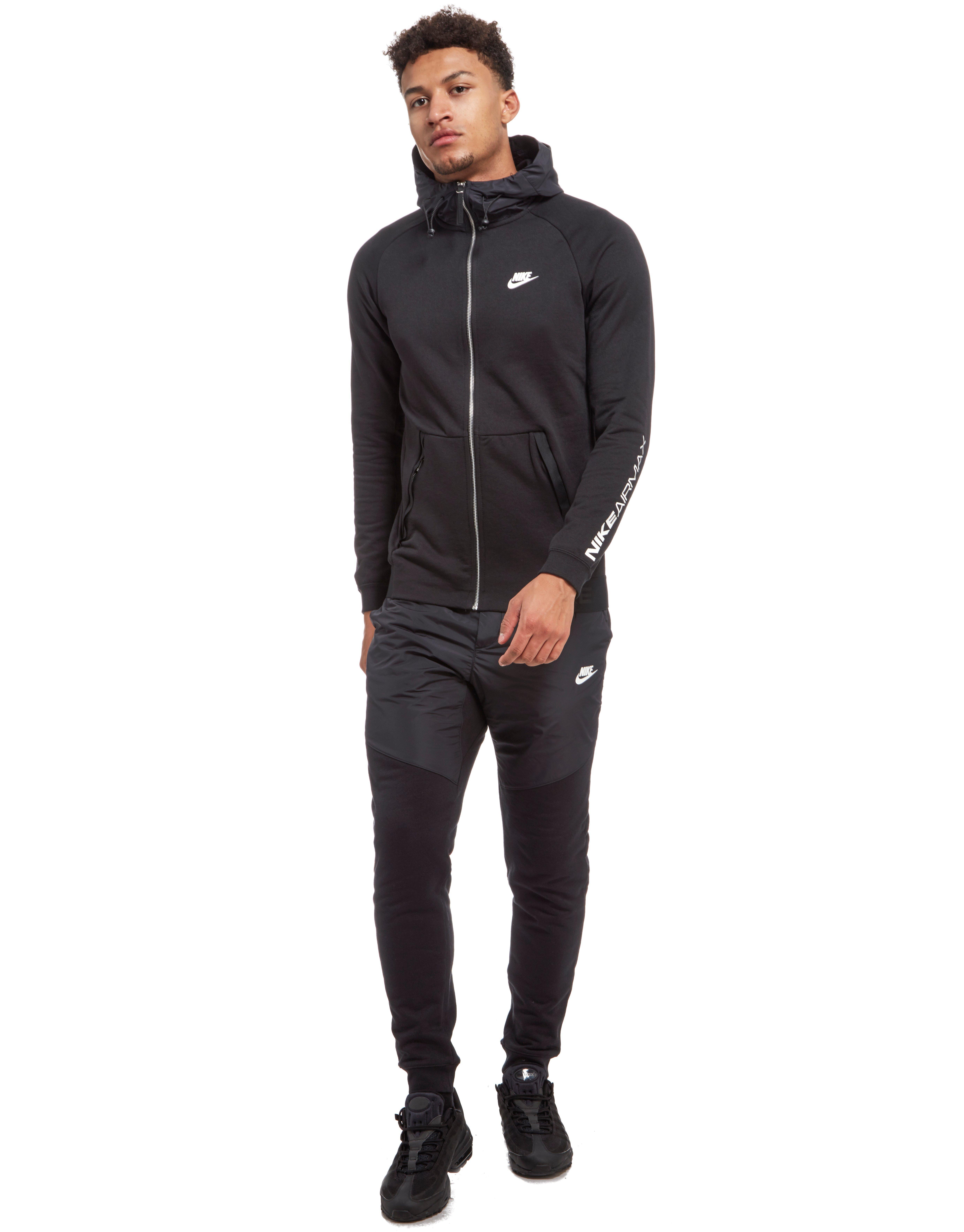 Nike Cotton Air Max Ft Full Zip Hoodie in Black for Men - Lyst