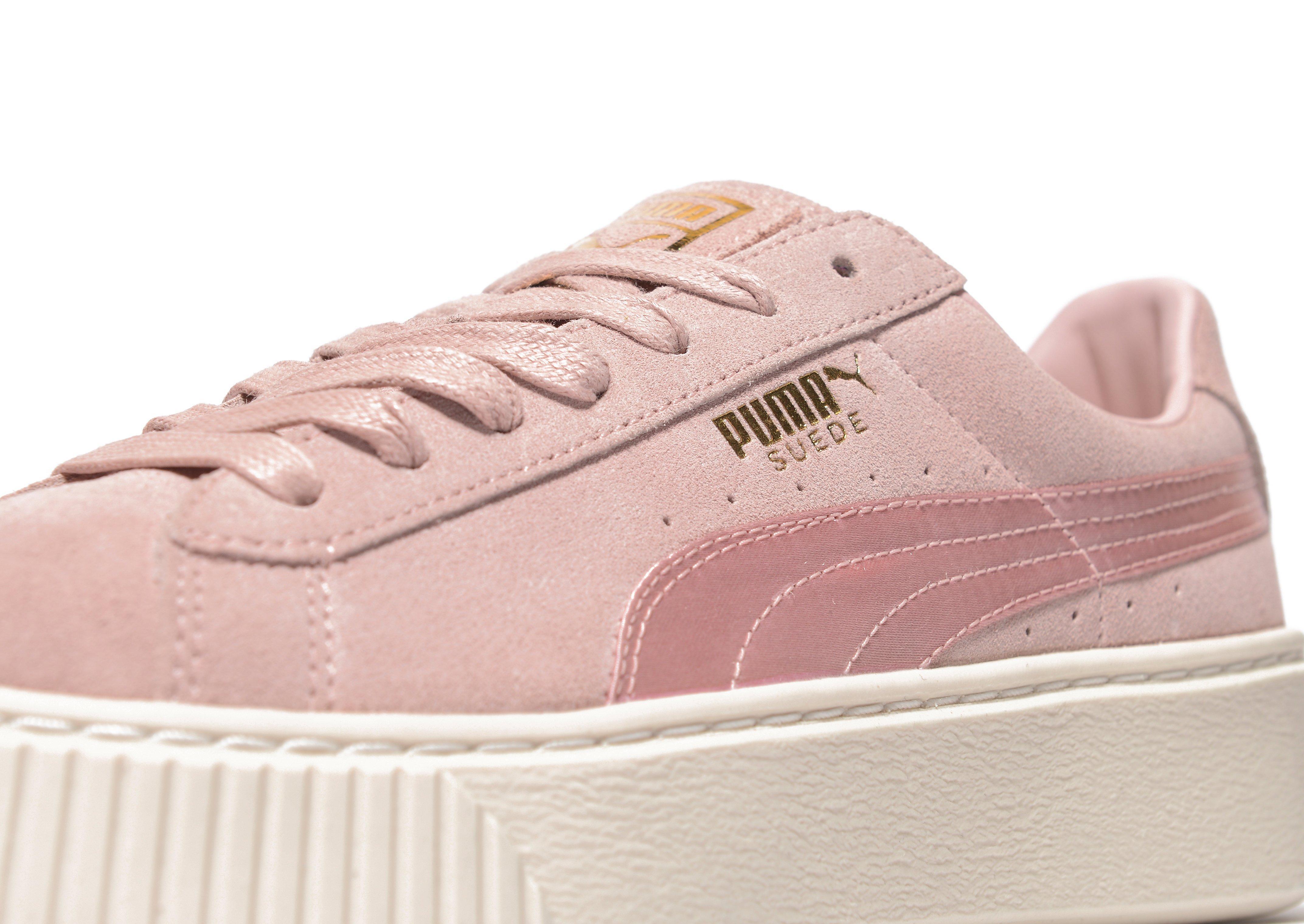 Lyst Puma Basket Platform Core Trainers In Pink