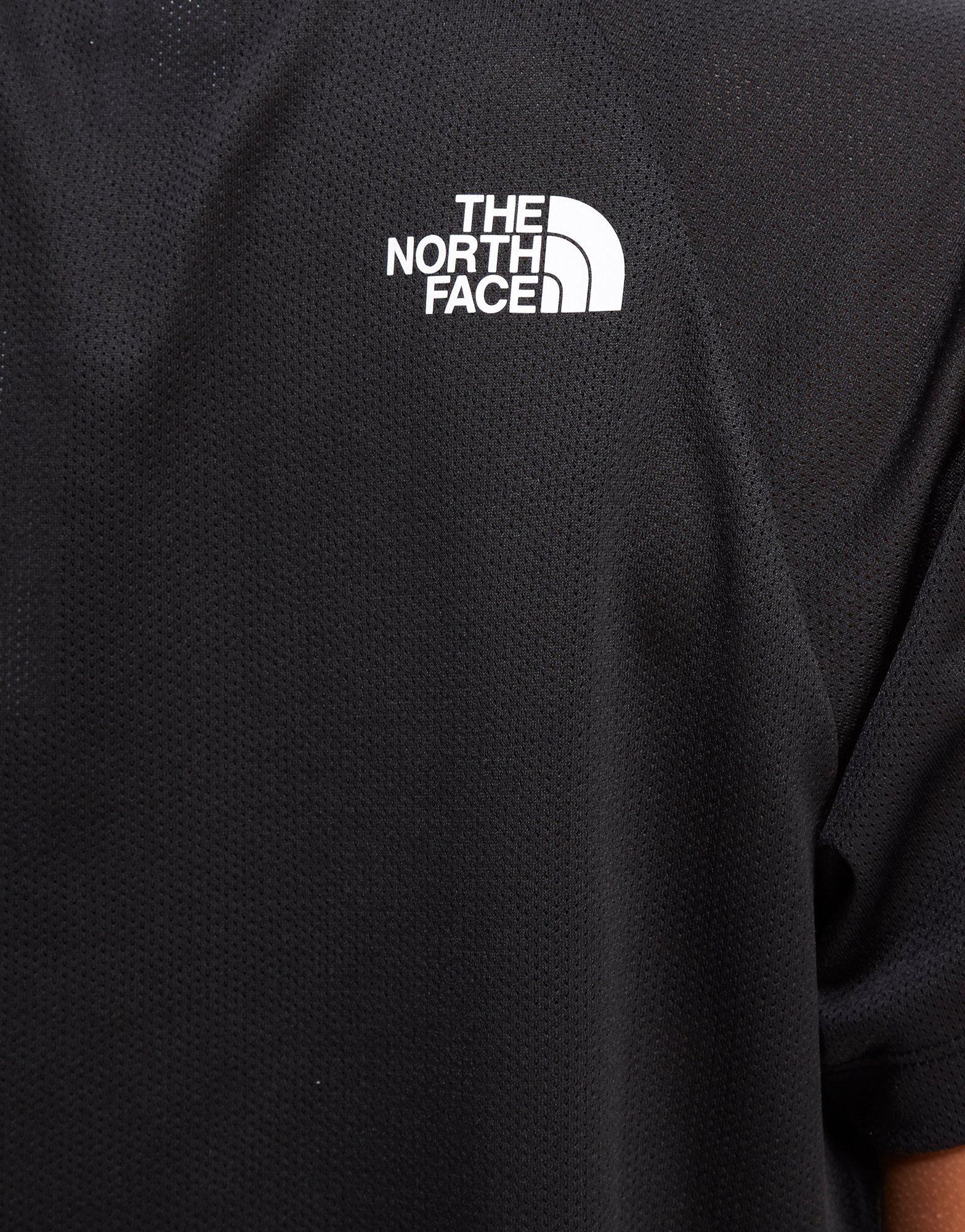 The North Face Cotton Mesh Crop T-shirt in Black/White (Black) - Lyst