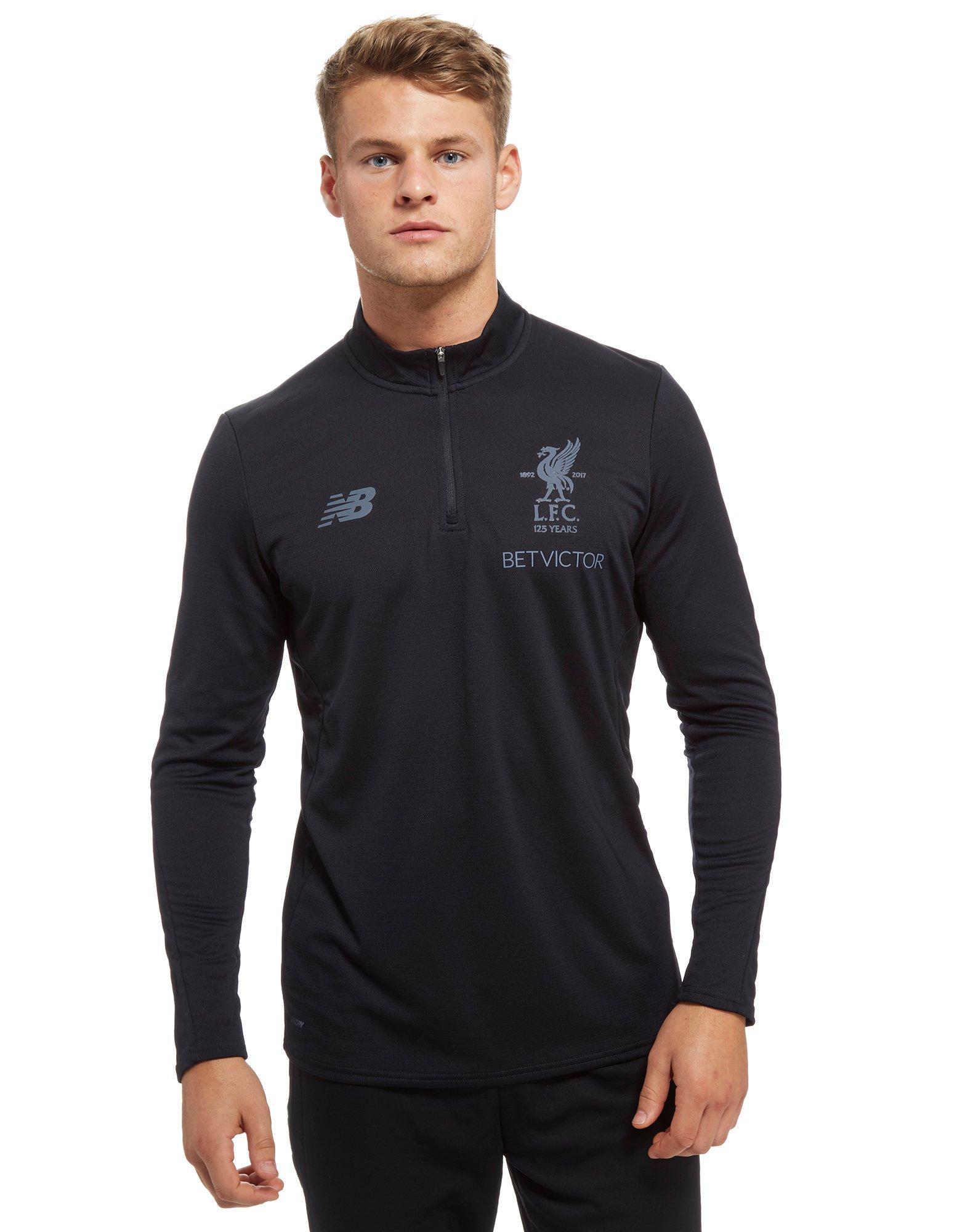 New Balance Synthetic Liverpool Fc 2017 1 2 Zip Top In Black For Men Lyst