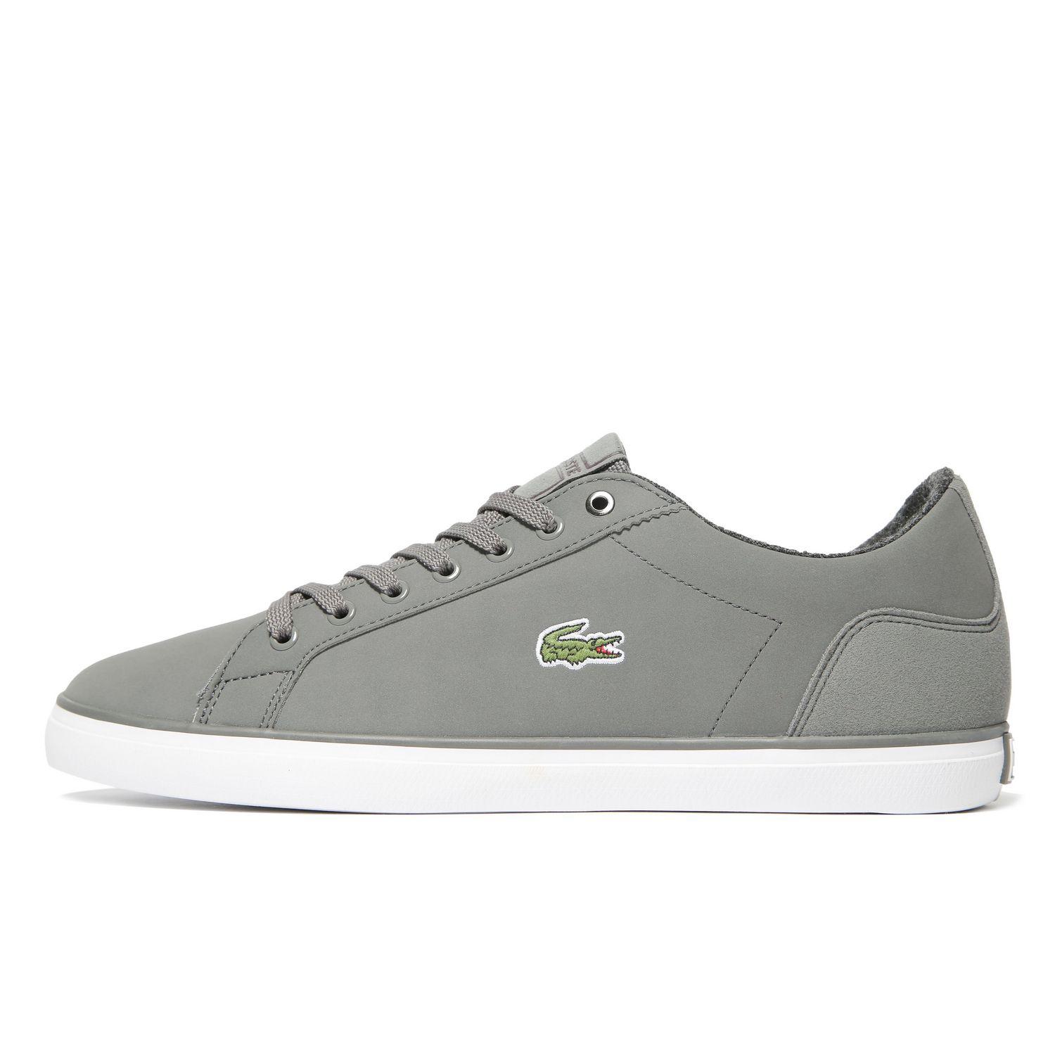 Lacoste Leather Lerond Nubuck in Grey (Grey) for Men - Lyst