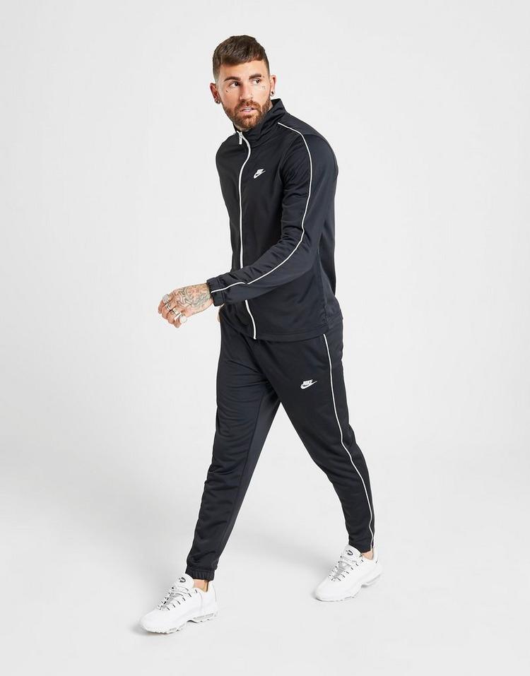 nike poly tracksuit black