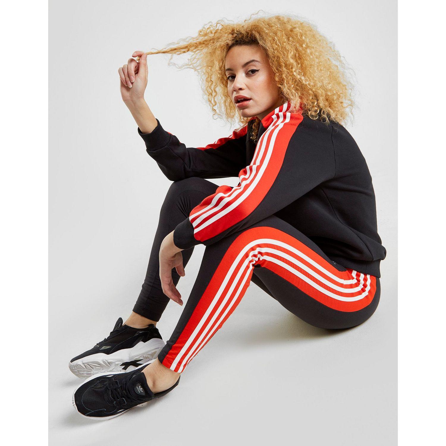 red and black adidas leggings