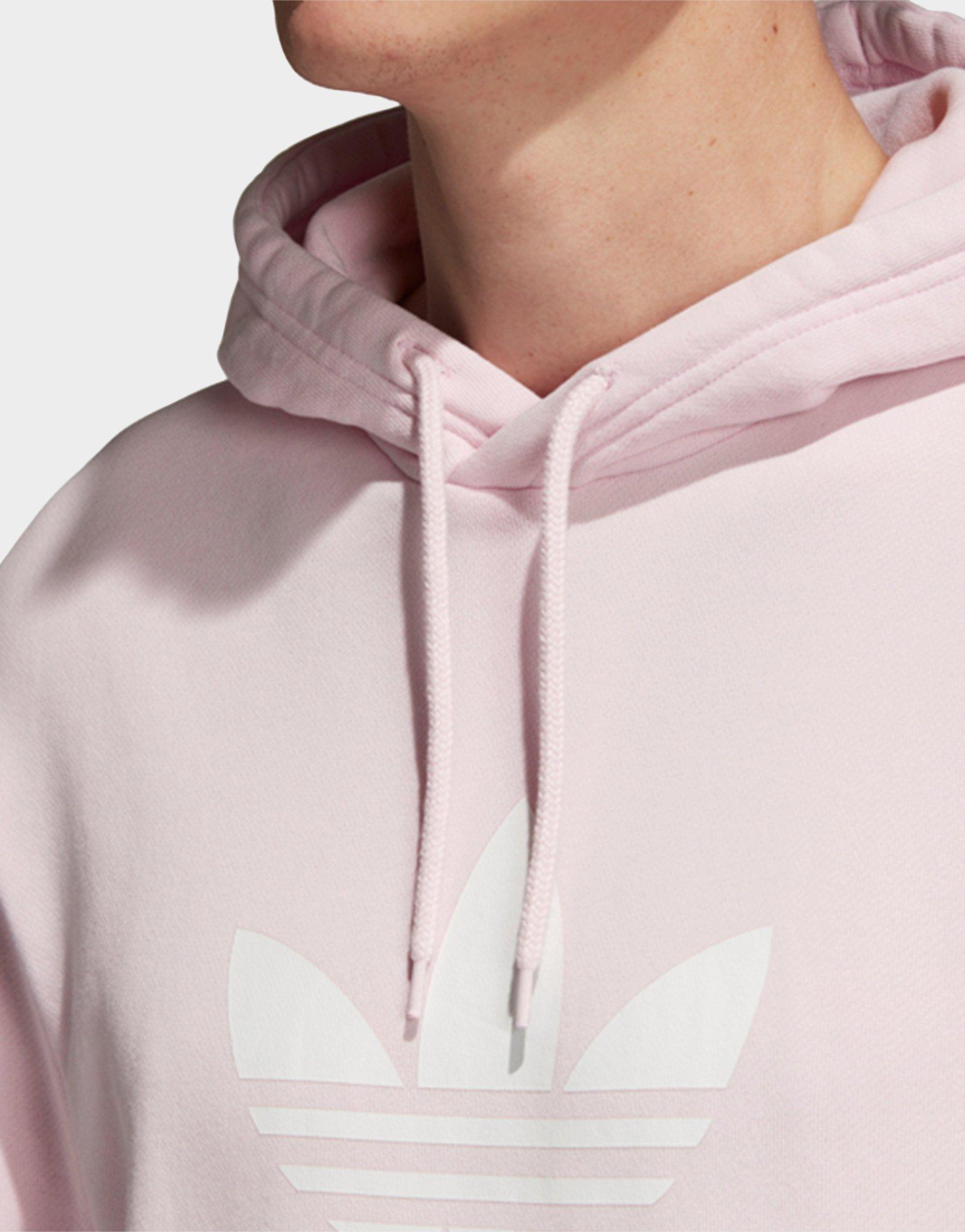 adidas trefoil hoodie pink mens