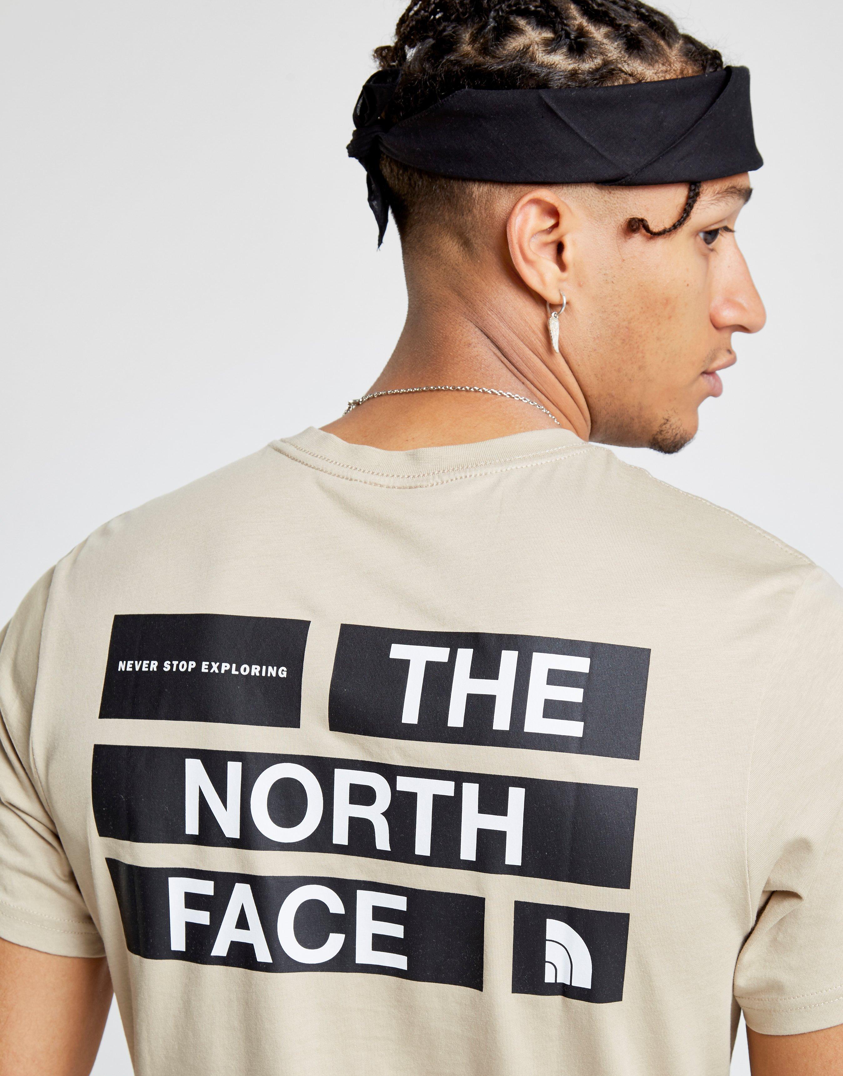 beige north face t shirt