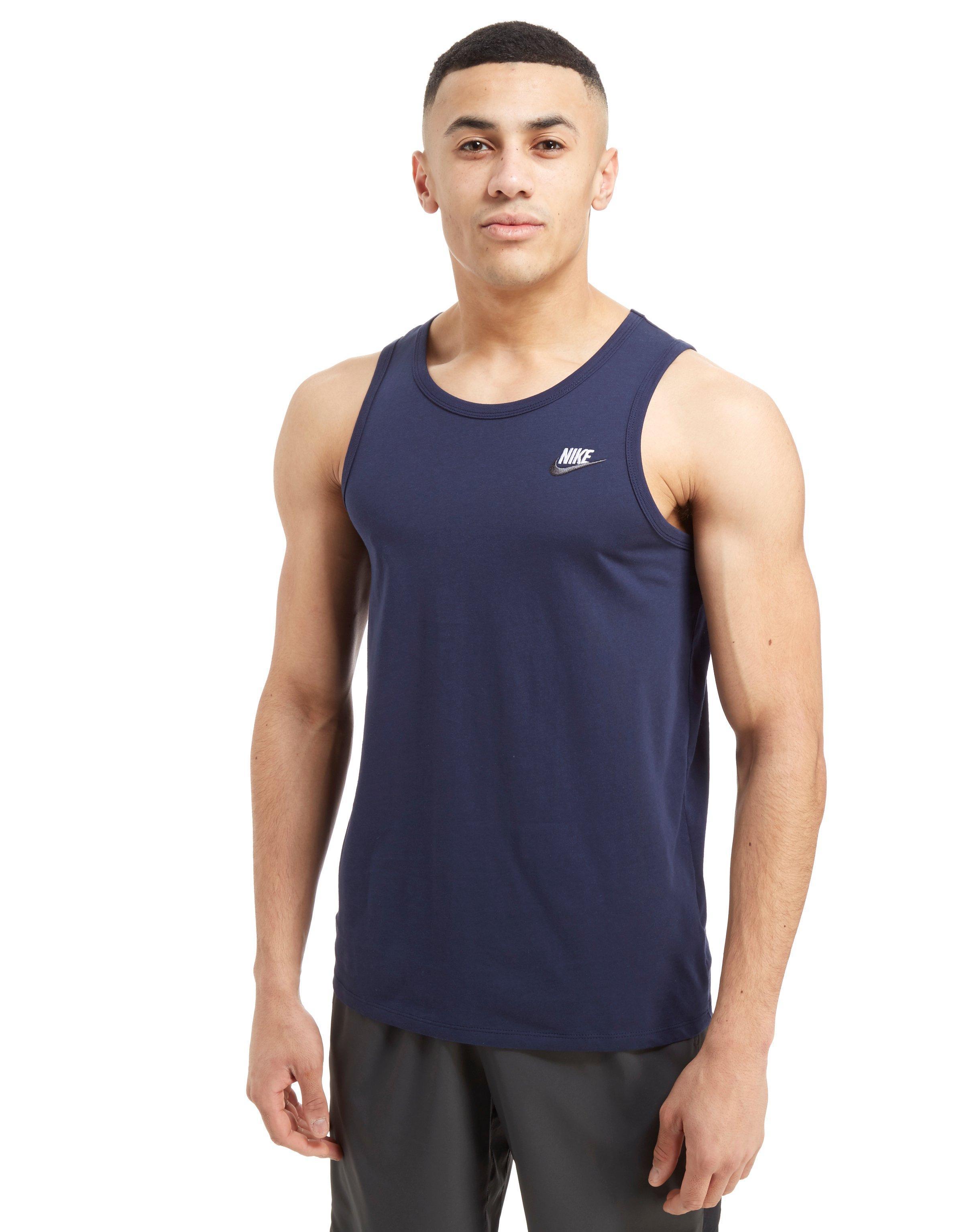 Nike Cotton Foundation Tank Top in Blue 