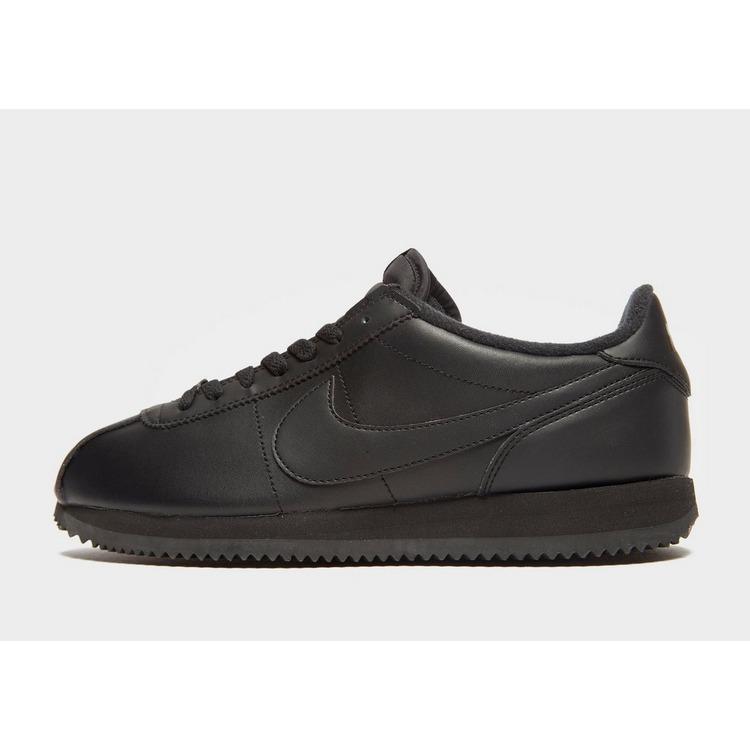nike cortez leather all black