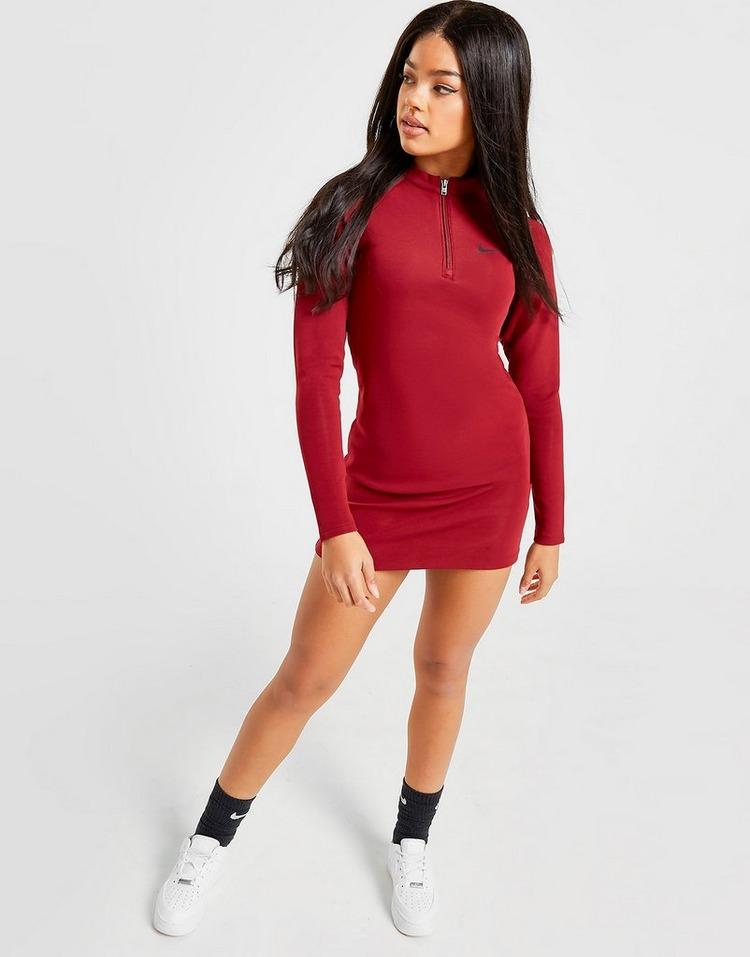 Nike Cotton Snake Zip Dress in Red - Lyst