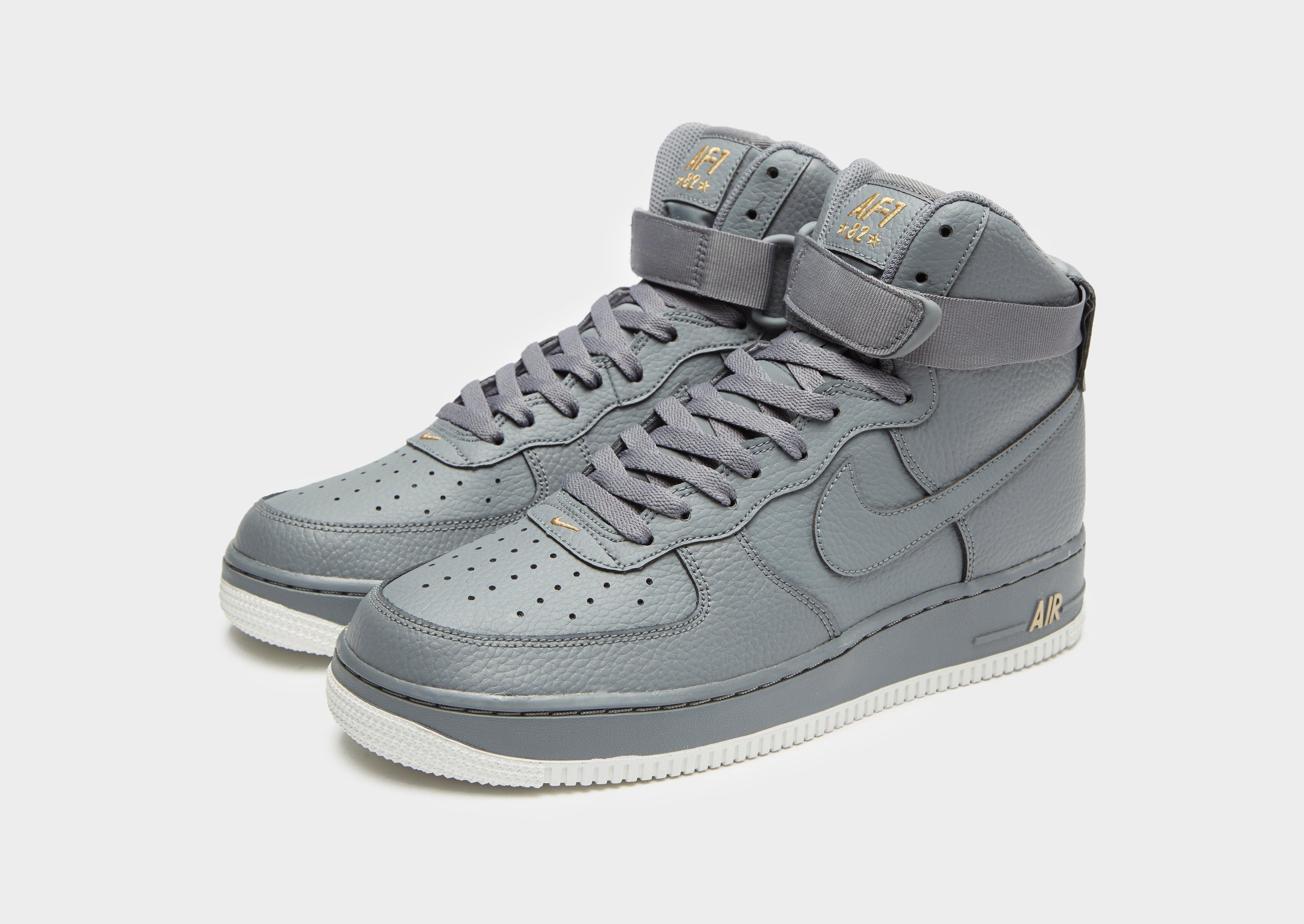 Nike Leather Air Force 1 High in Grey (Gray) for Men - Lyst