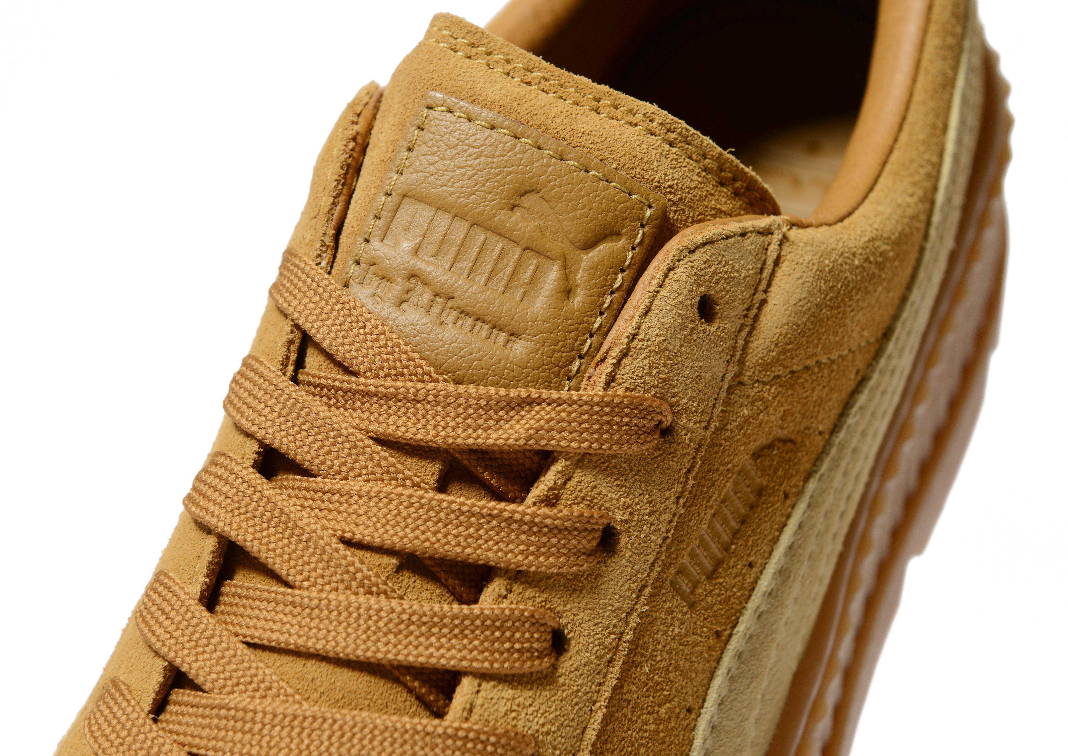 PUMA Suede Fenty Cleated Creepers in Brown Lyst