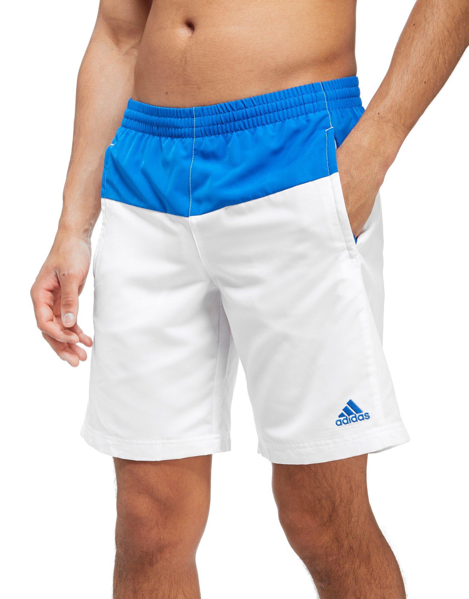 adidas colour block swim shorts