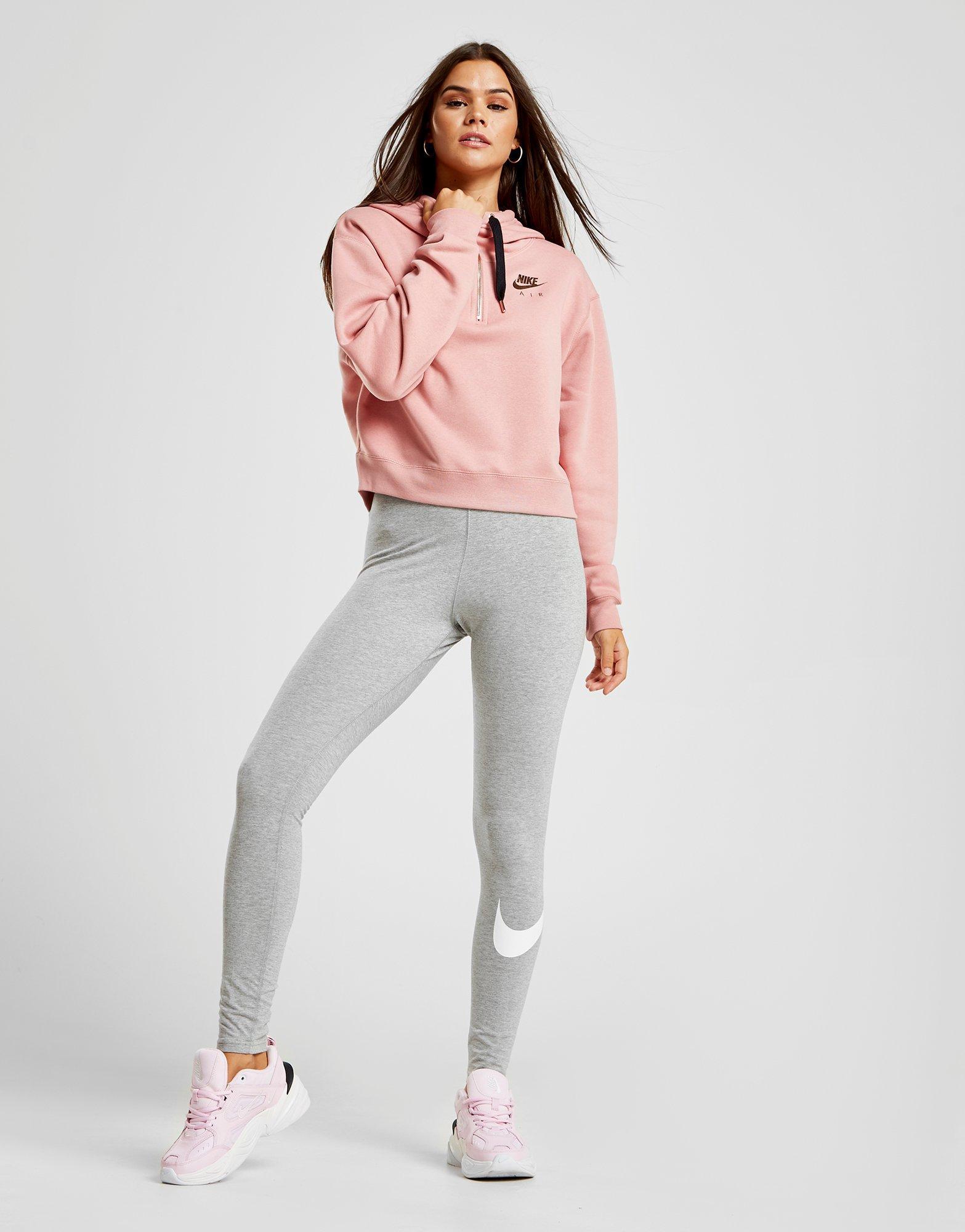 nike air womens half zip hoodie pink