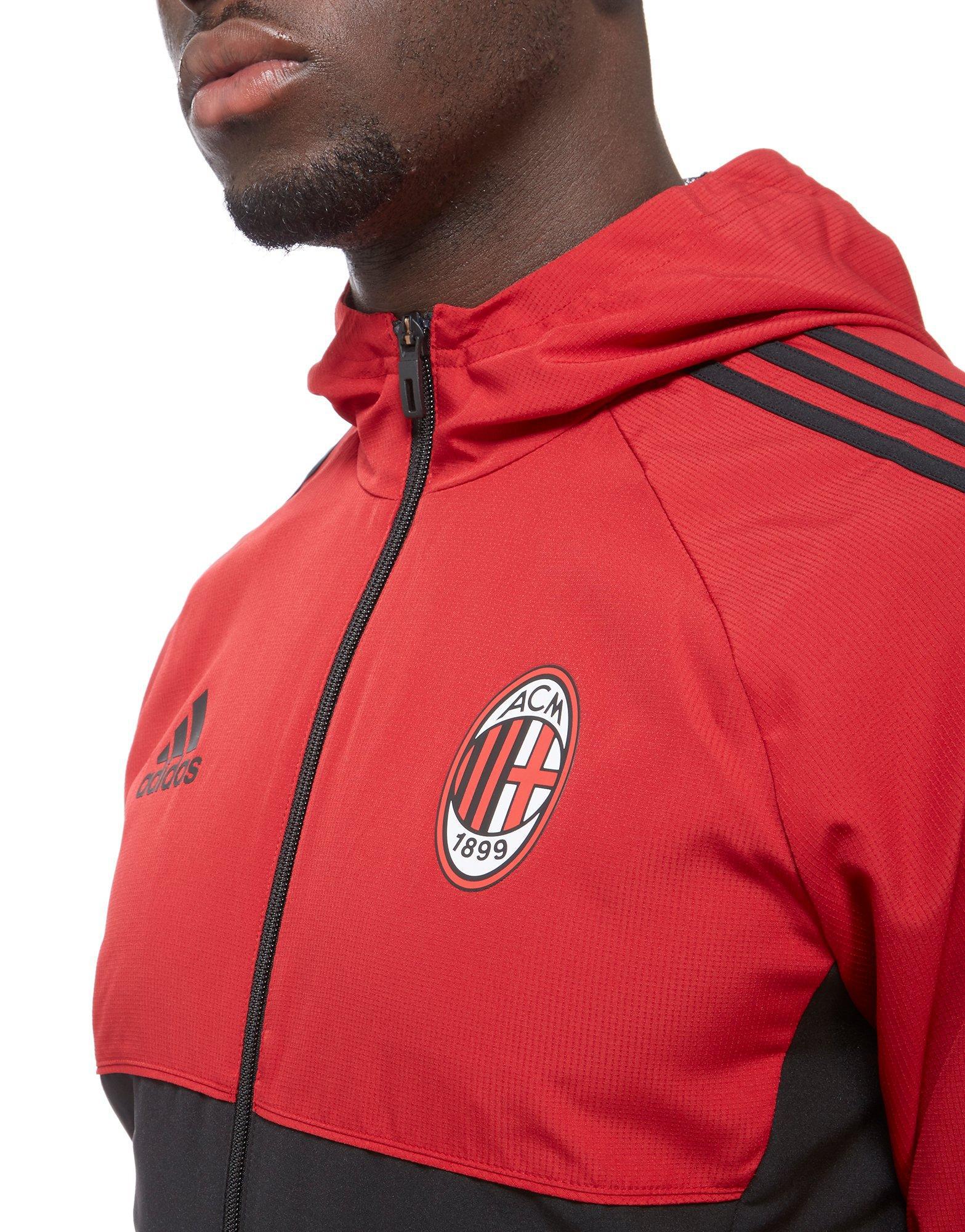 adidas Ac Milan Presentation Jacket in Red for Men - Lyst
