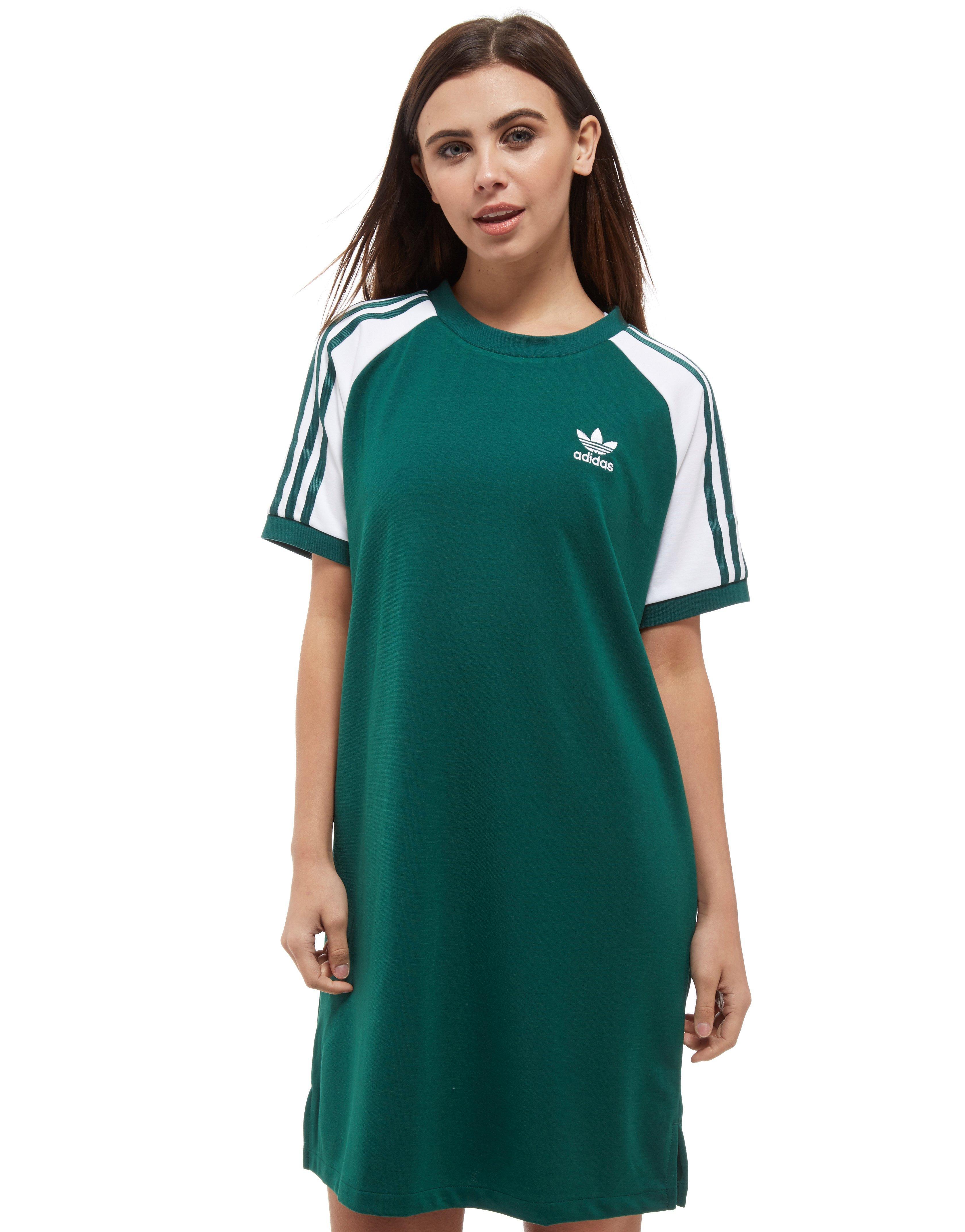 Adidas Originals Cotton Raglan Dress Collegiate Green Women S