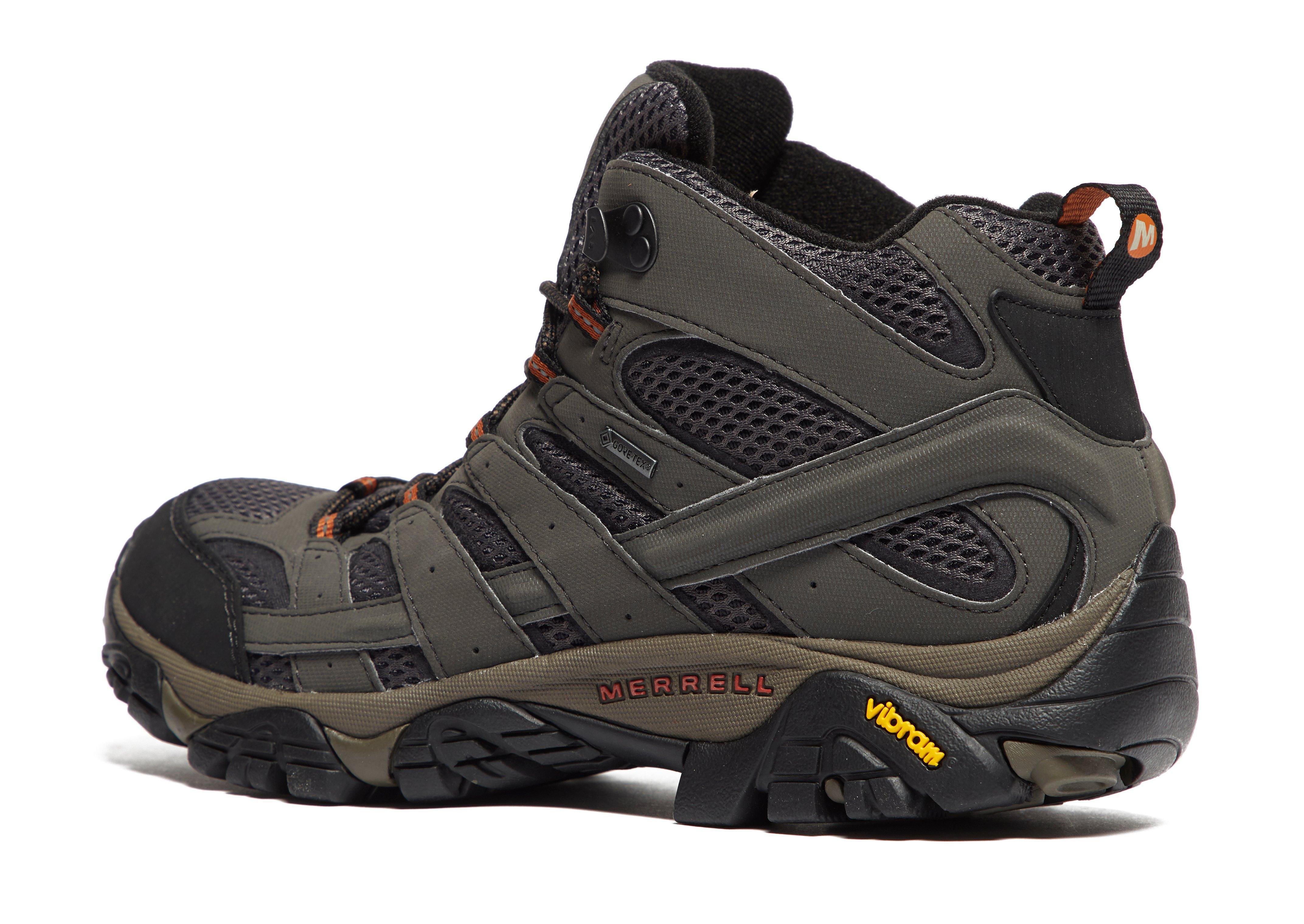 Merrell Rubber Moab 2 Mid Gore Tex Hiking Boots In Grey Gray For Men Lyst