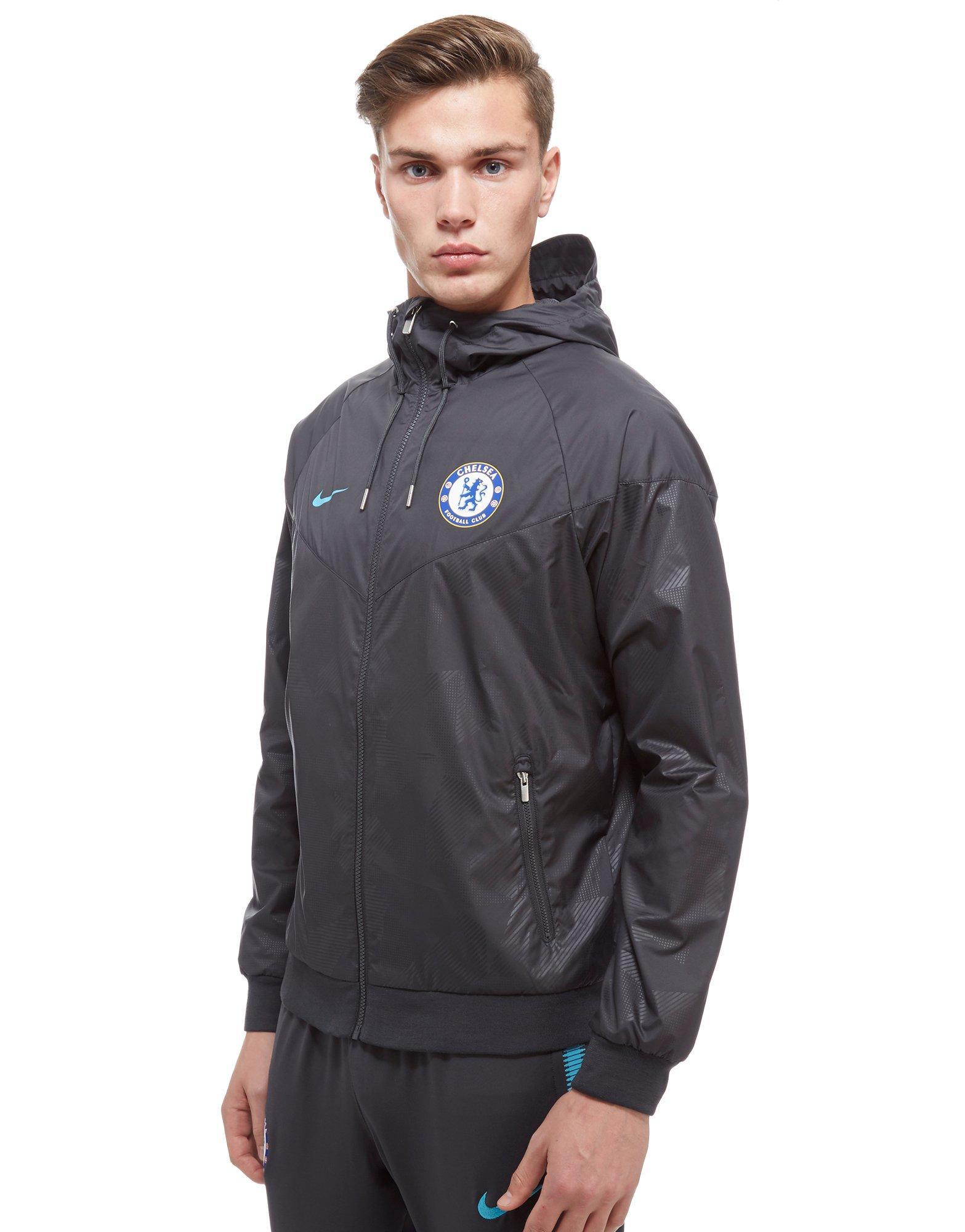 Nike Synthetic Chelsea Fc 2017 Windrunner Jacket in Grey ...