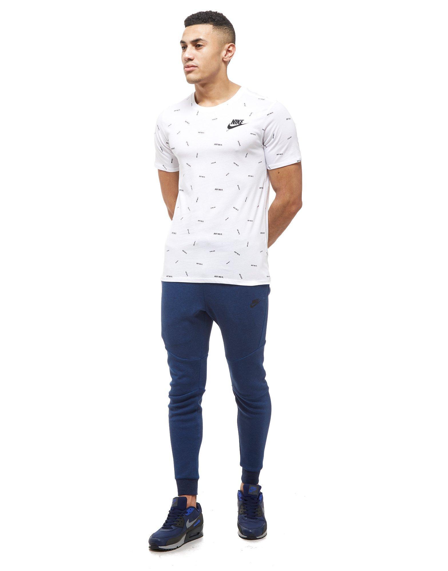 Nike Cotton Just Do It All Over Print T-shirt in White for Men - Lyst