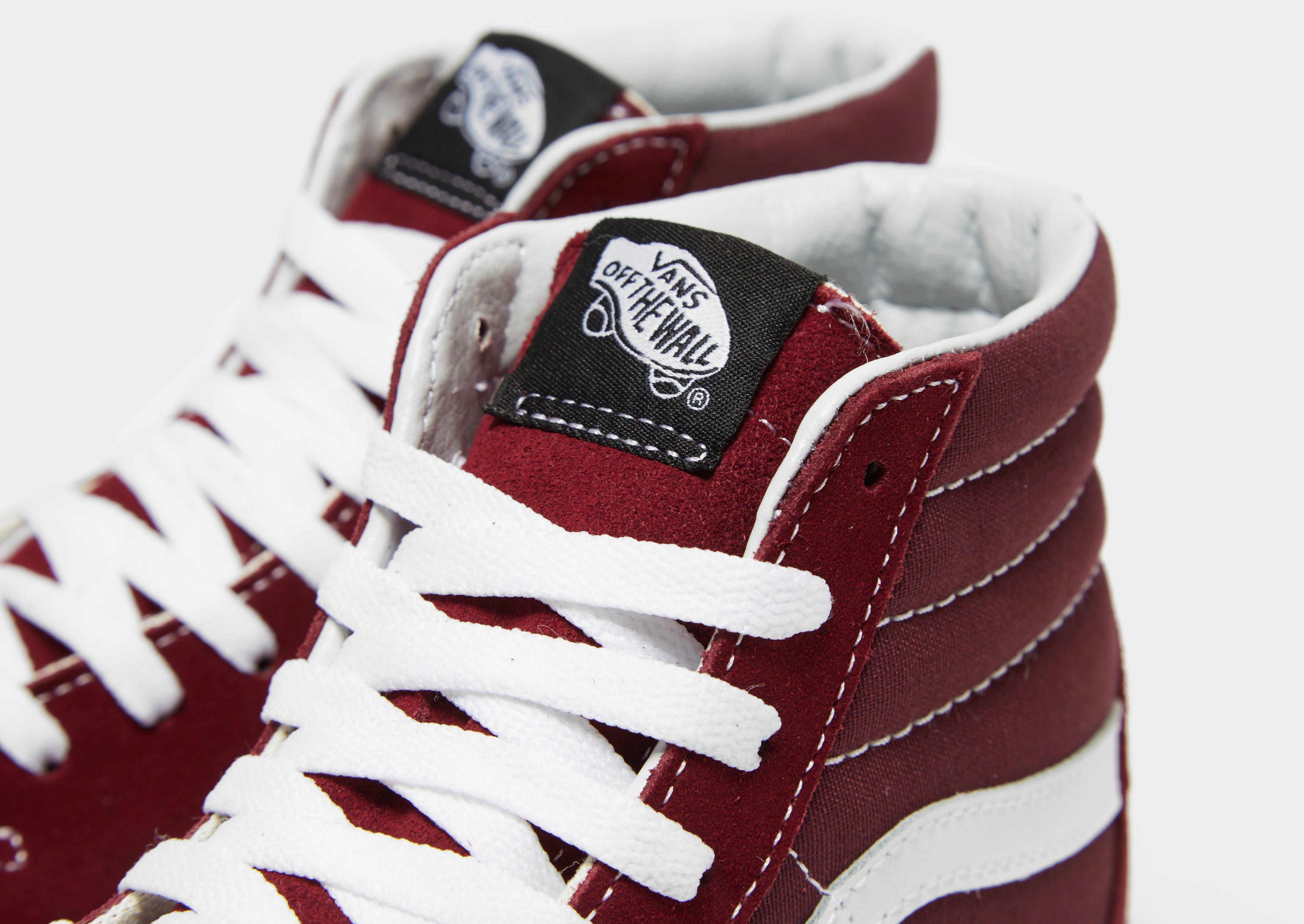 burgundy vans platform