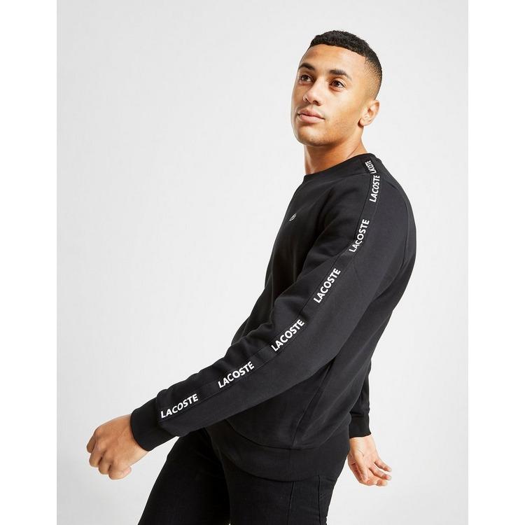 lacoste tonal tape crew sweatshirt