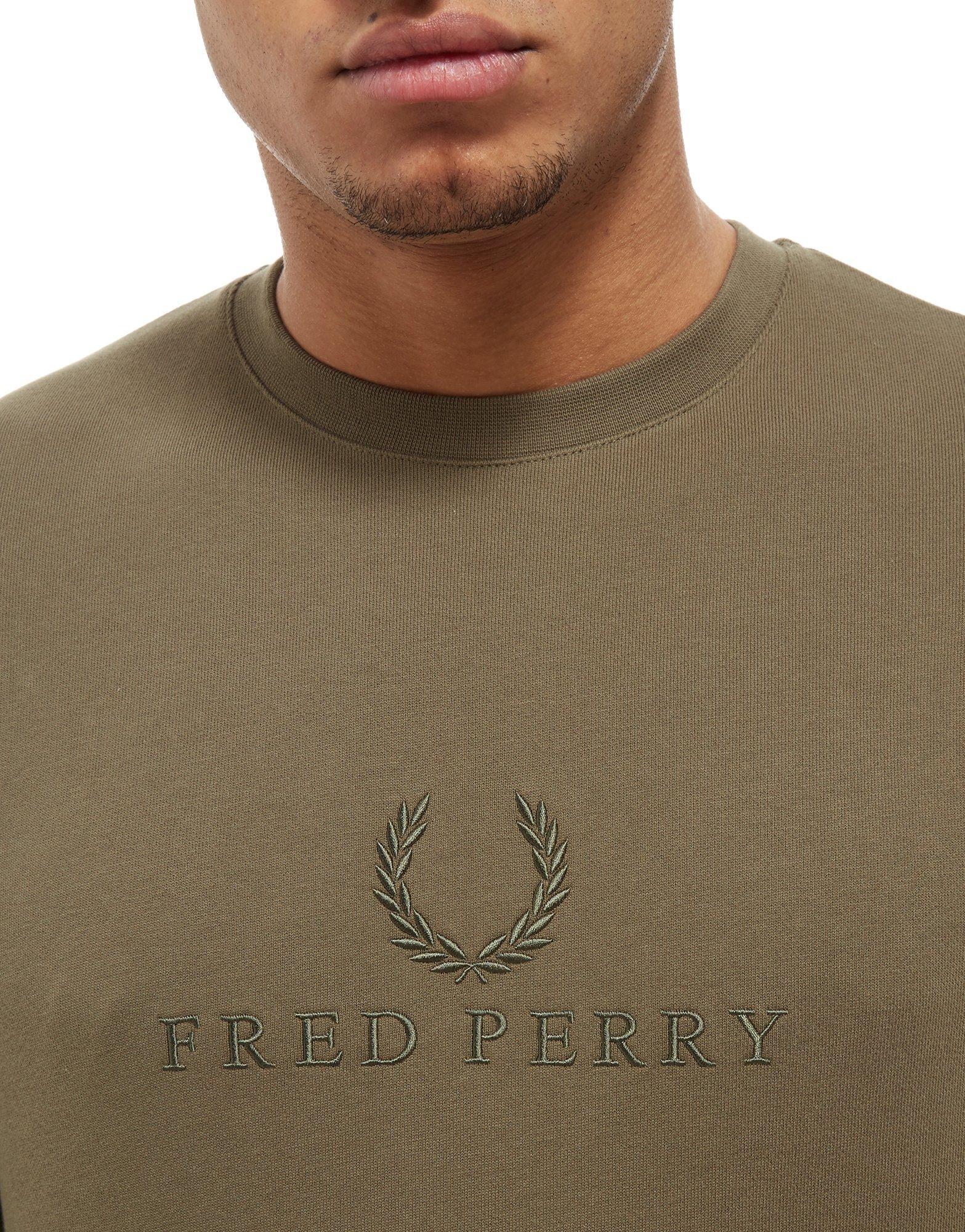 fred perry tonal embroidered sweatshirt