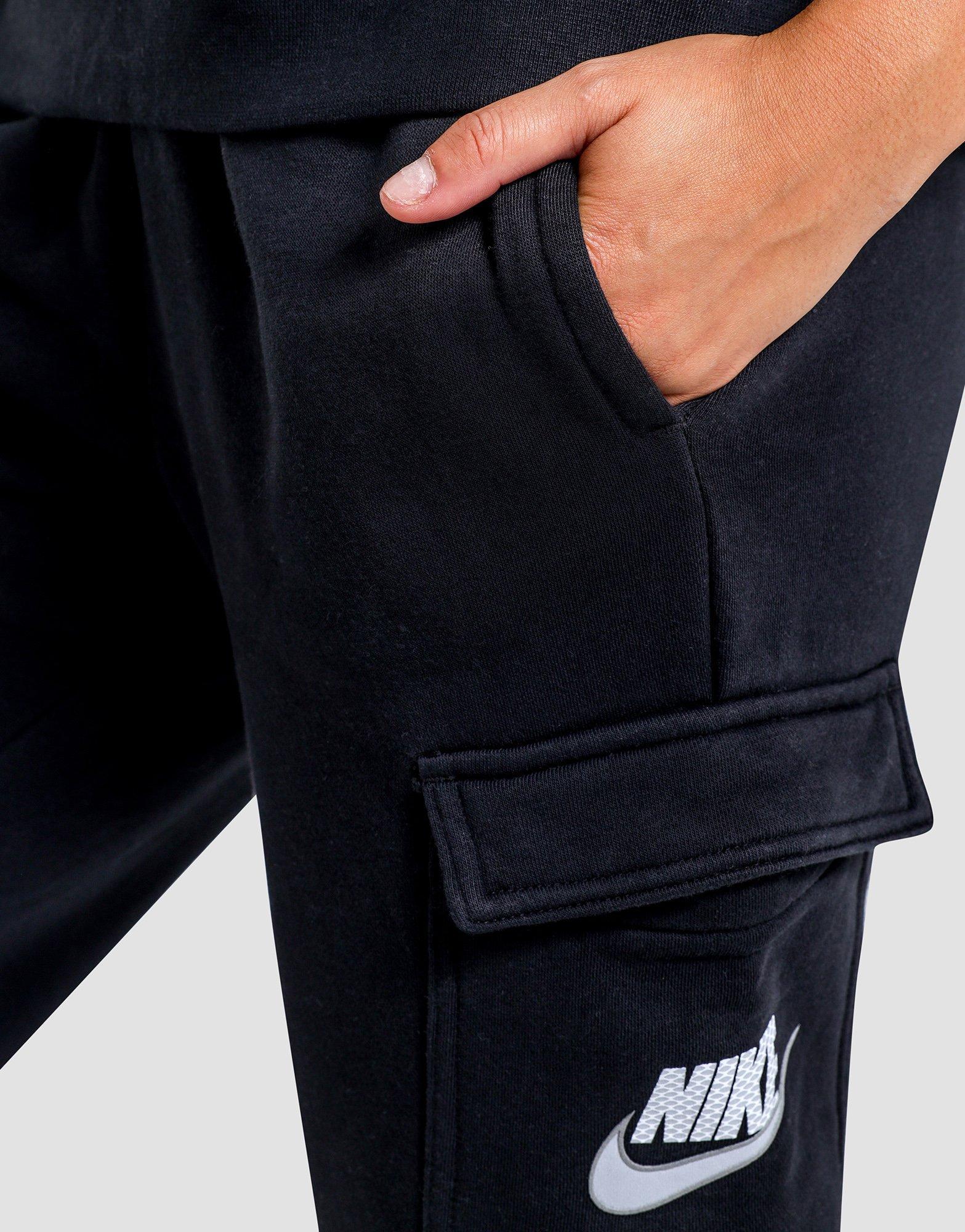 Nike Fleece Double Futura Cargo Joggers in Black - Lyst