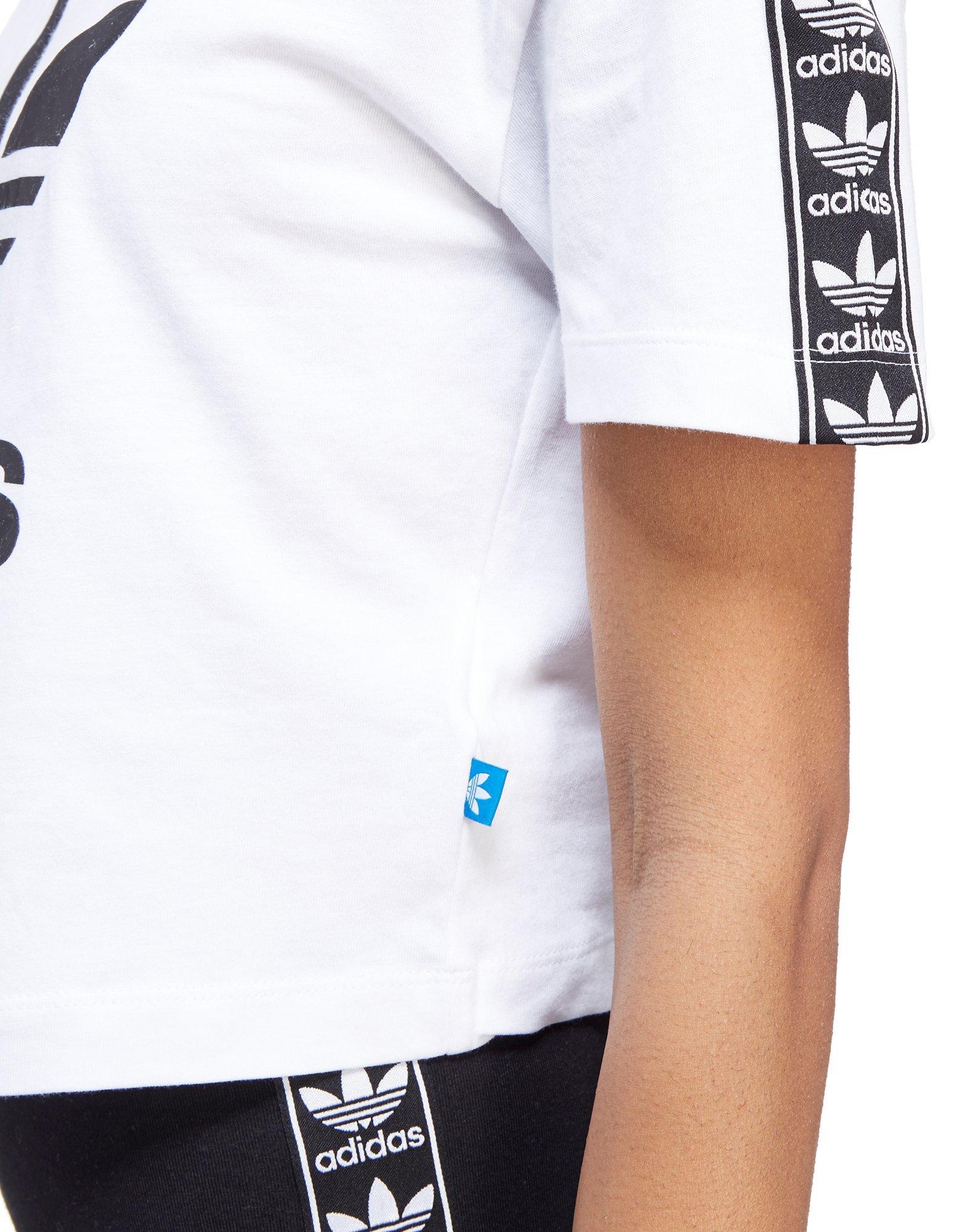 adidas originals tape t shirt black