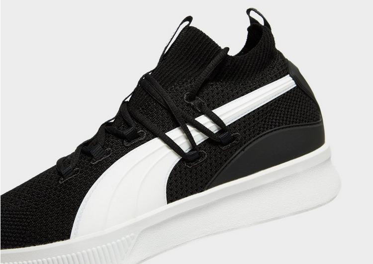 puma clyde court white and black