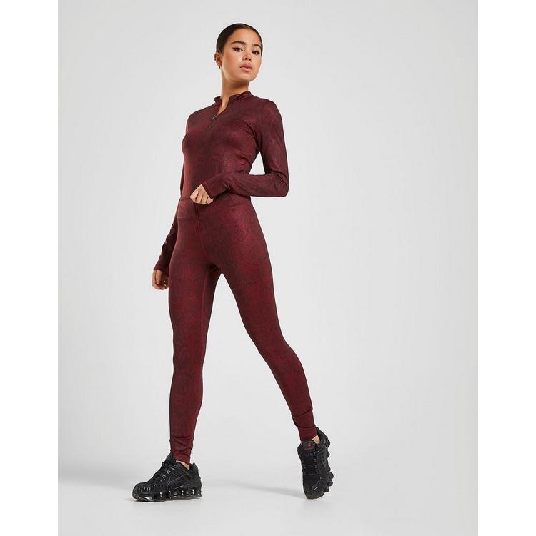 nike red snakeskin leggings
