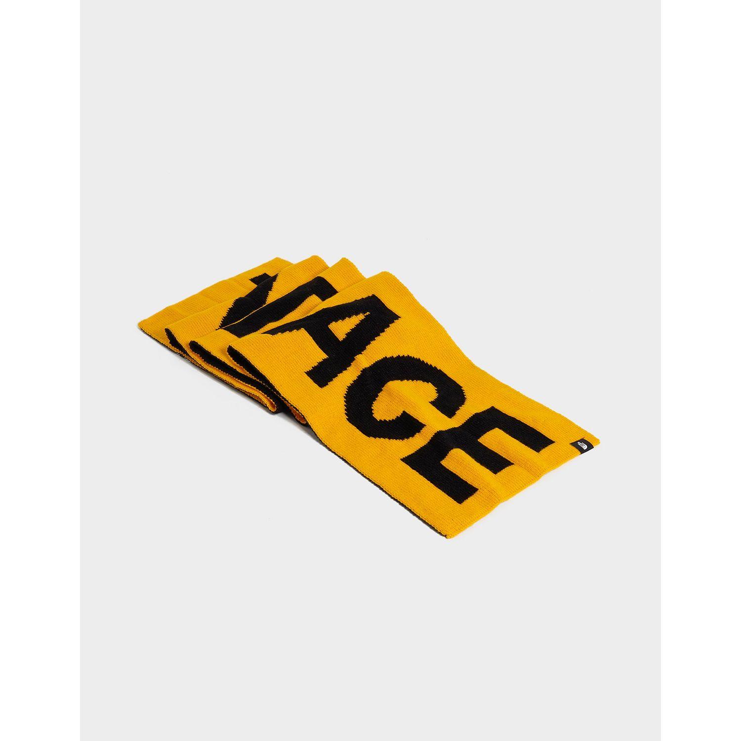 The North Face Logo Scarf In Yellow Lyst