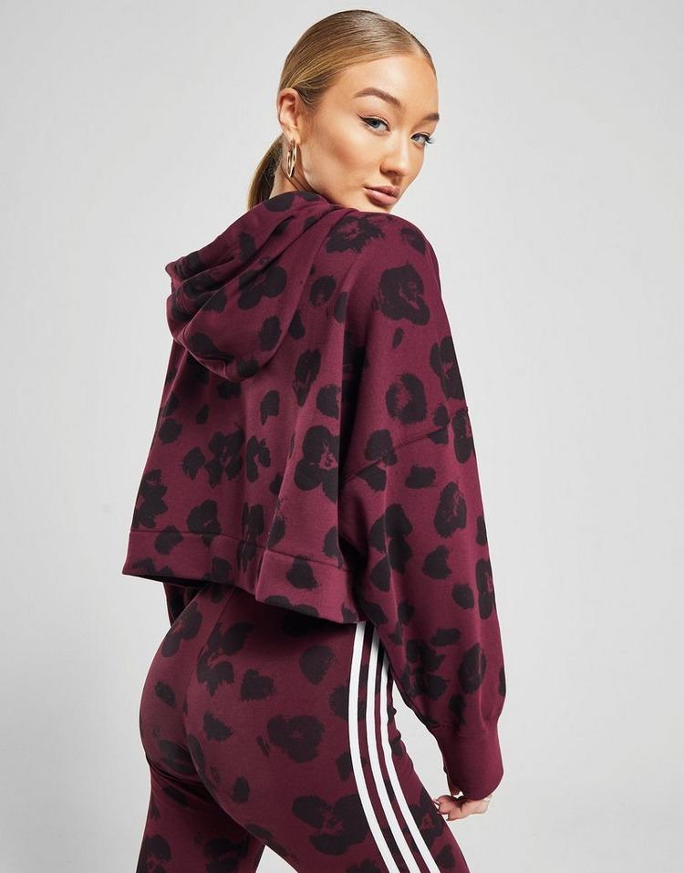 adidas maroon leopard hoodie