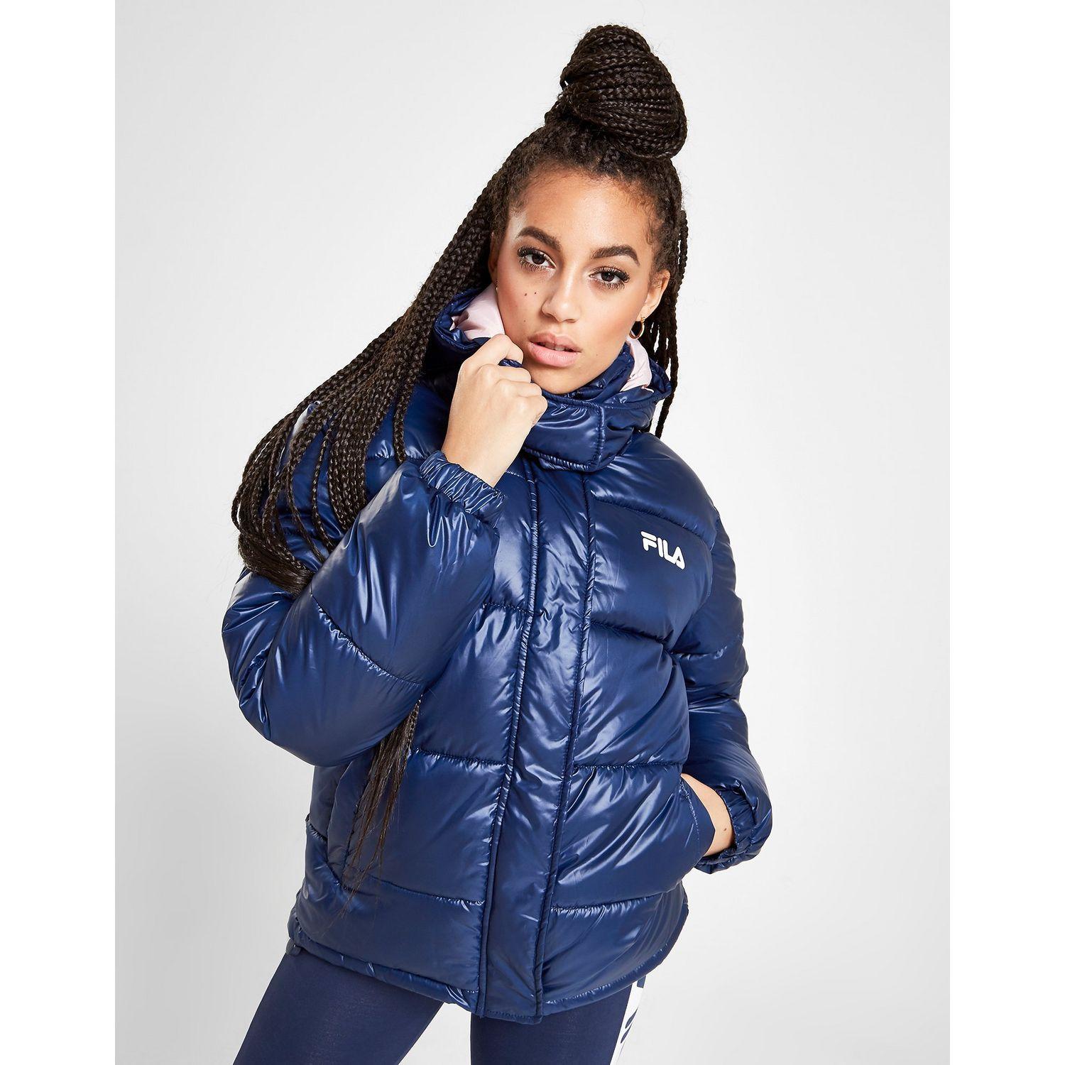 fila padded jacket with logo tape detail