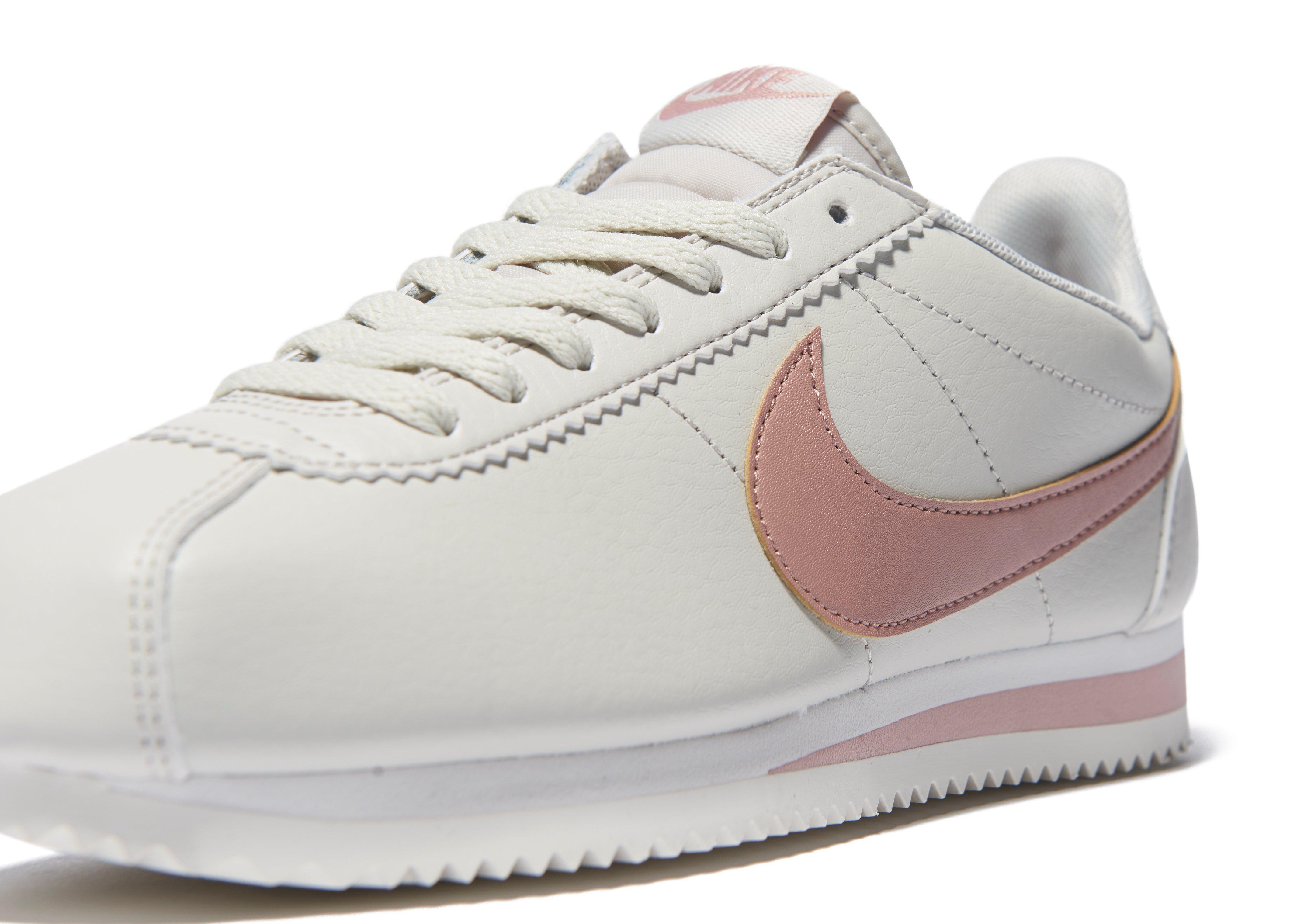 nike cortez leather pink