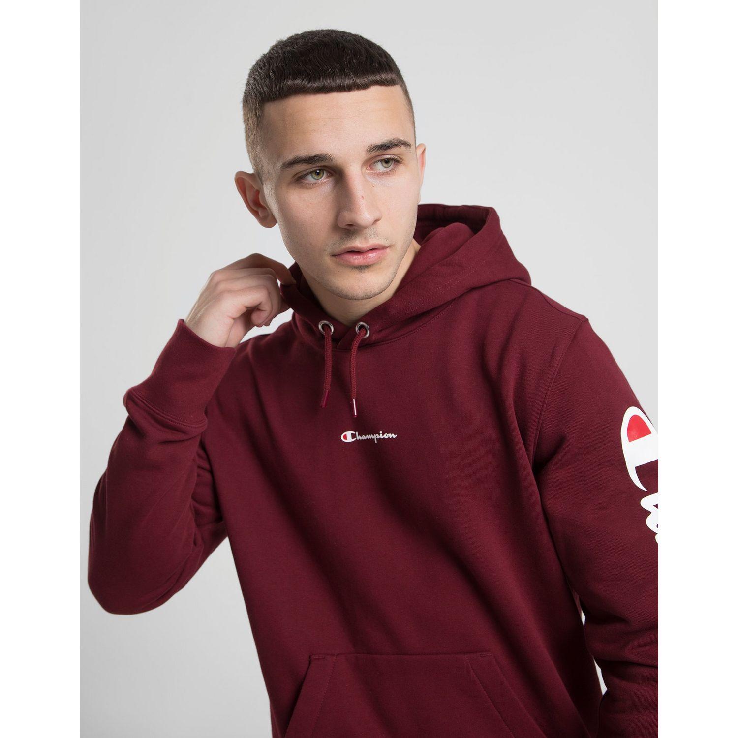 champion logo on sleeve hoodie