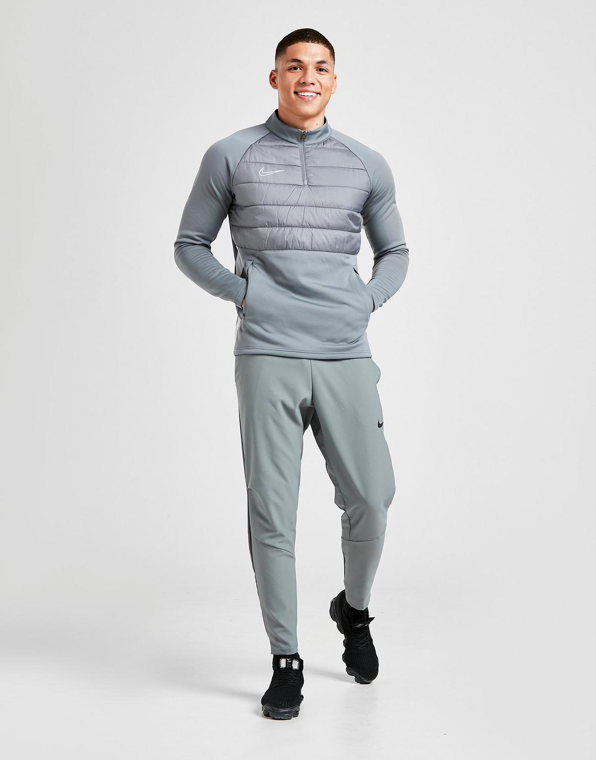 Nike Synthetic Academy Winter Warrior Drill Top In Grey Gray For Men Lyst