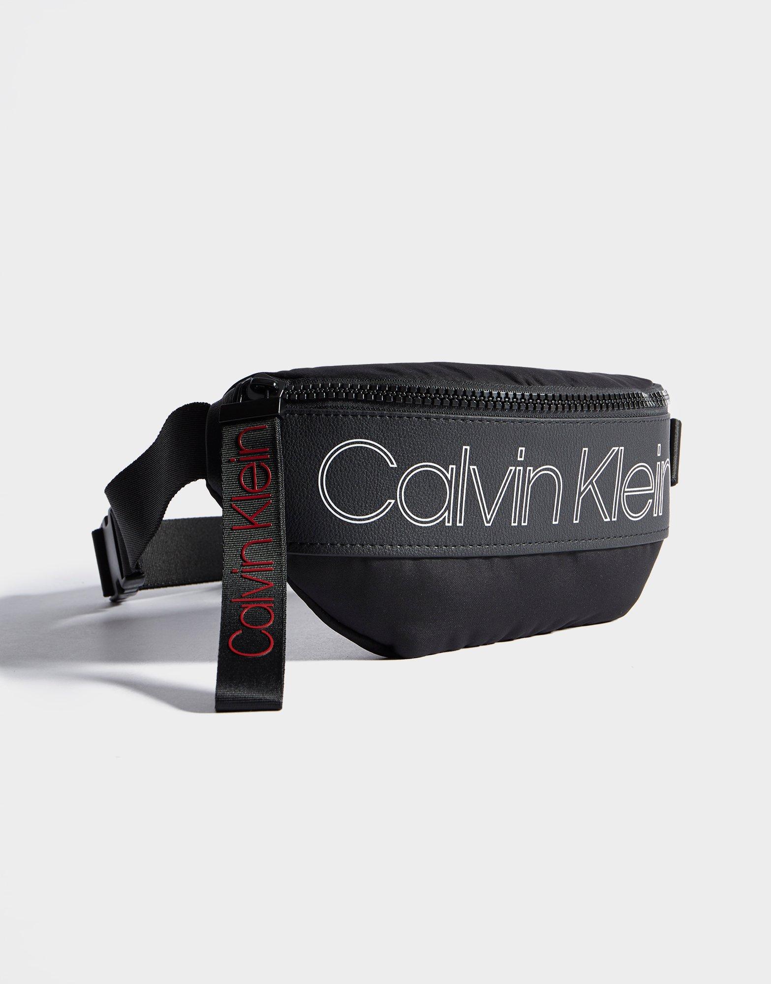 Calvin Klein Logo Waist Bag in Black for Men - Lyst