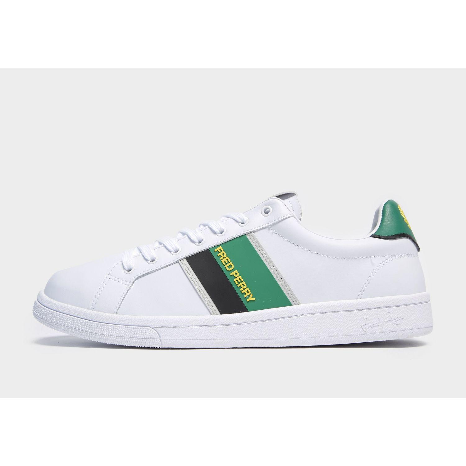 Fred Perry Leather Two Tone B721 in White/Green/Black (White) for Men - Lyst