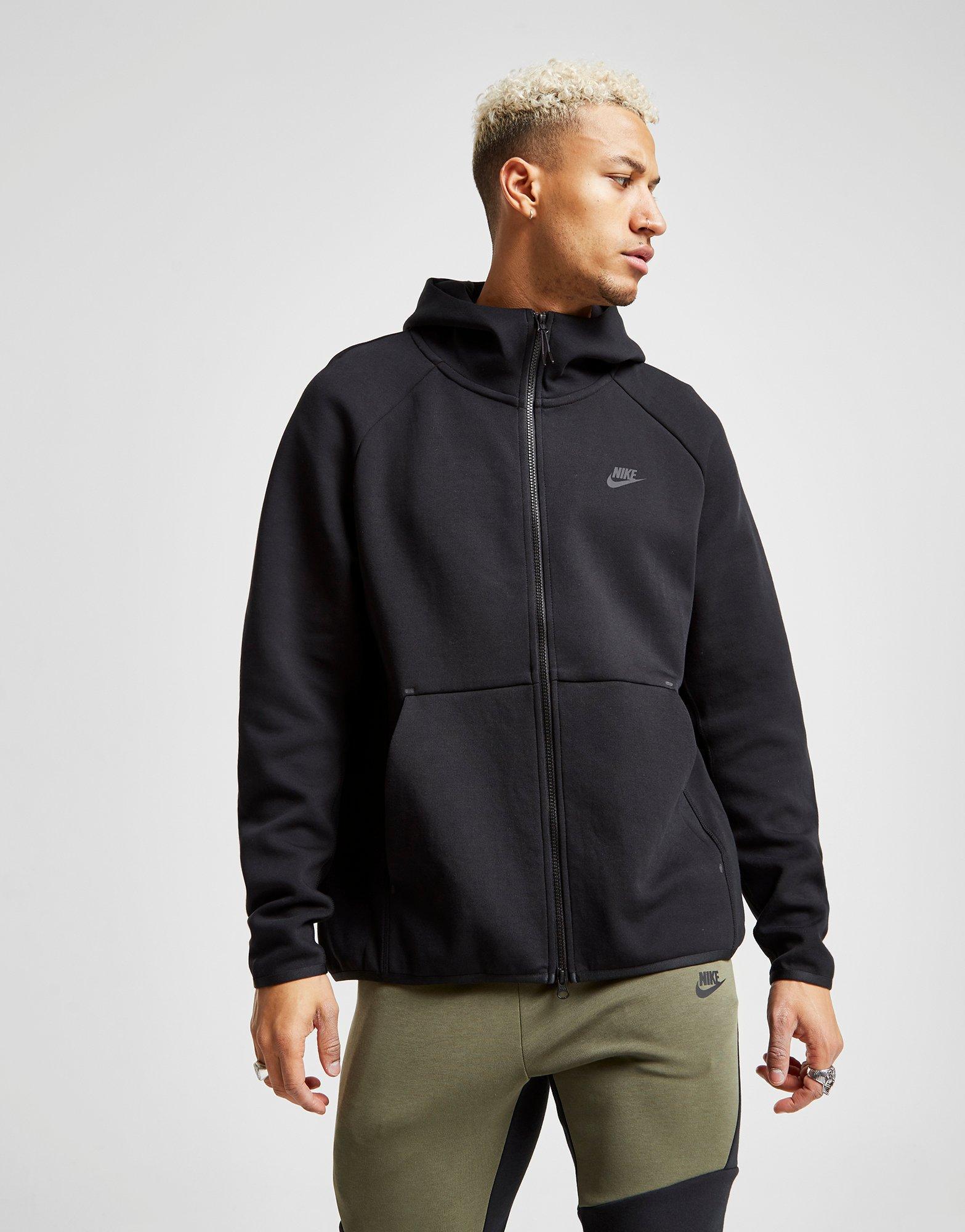Nike Tech Fleece Windrunner Hoodie in Black/Black (Black) for Men - Lyst