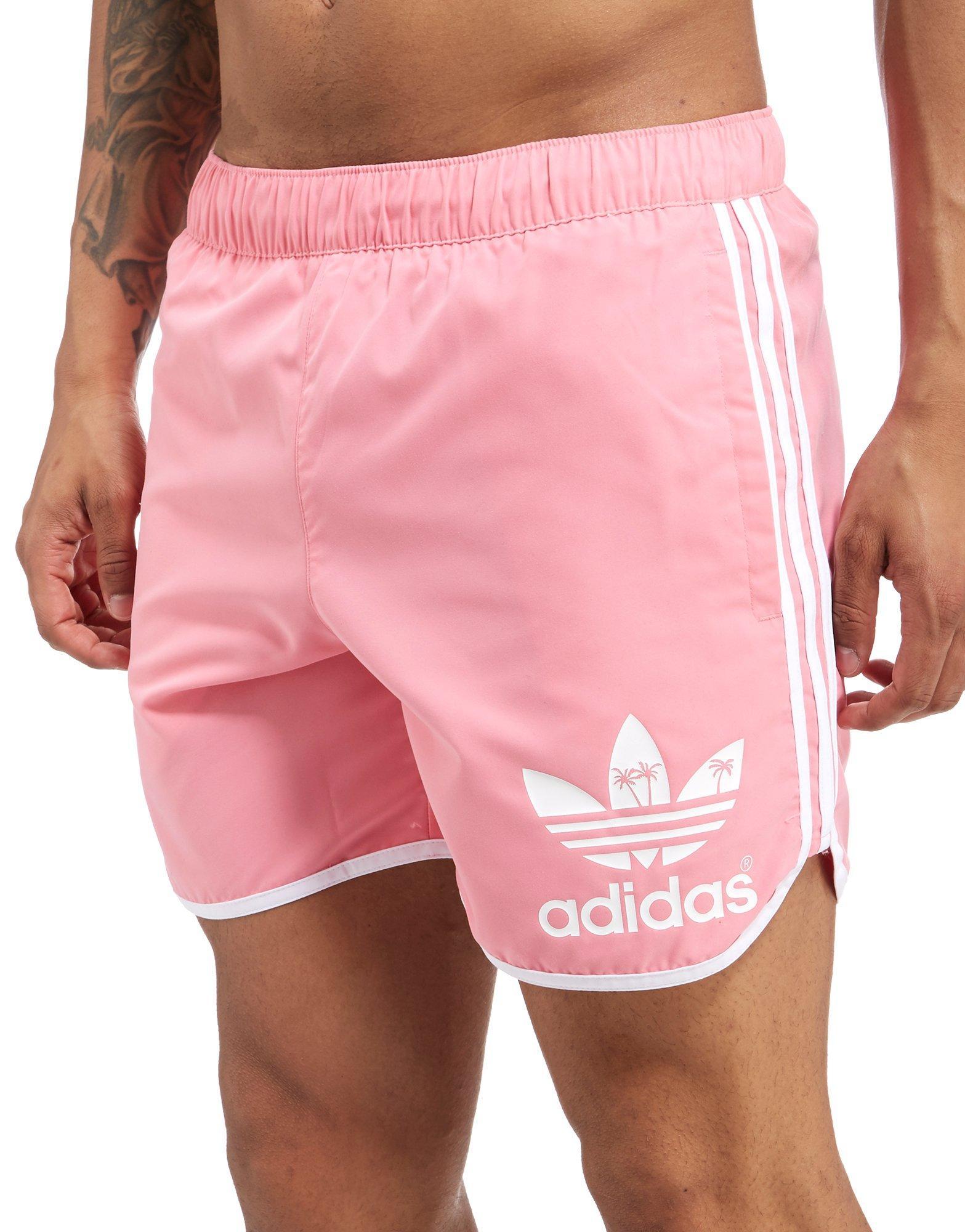 pink adidas swim shorts