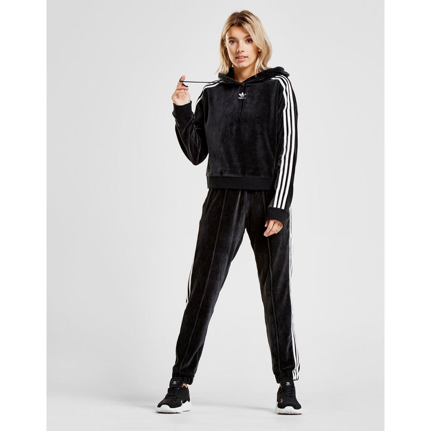 adidas velvet 3 stripes track pant