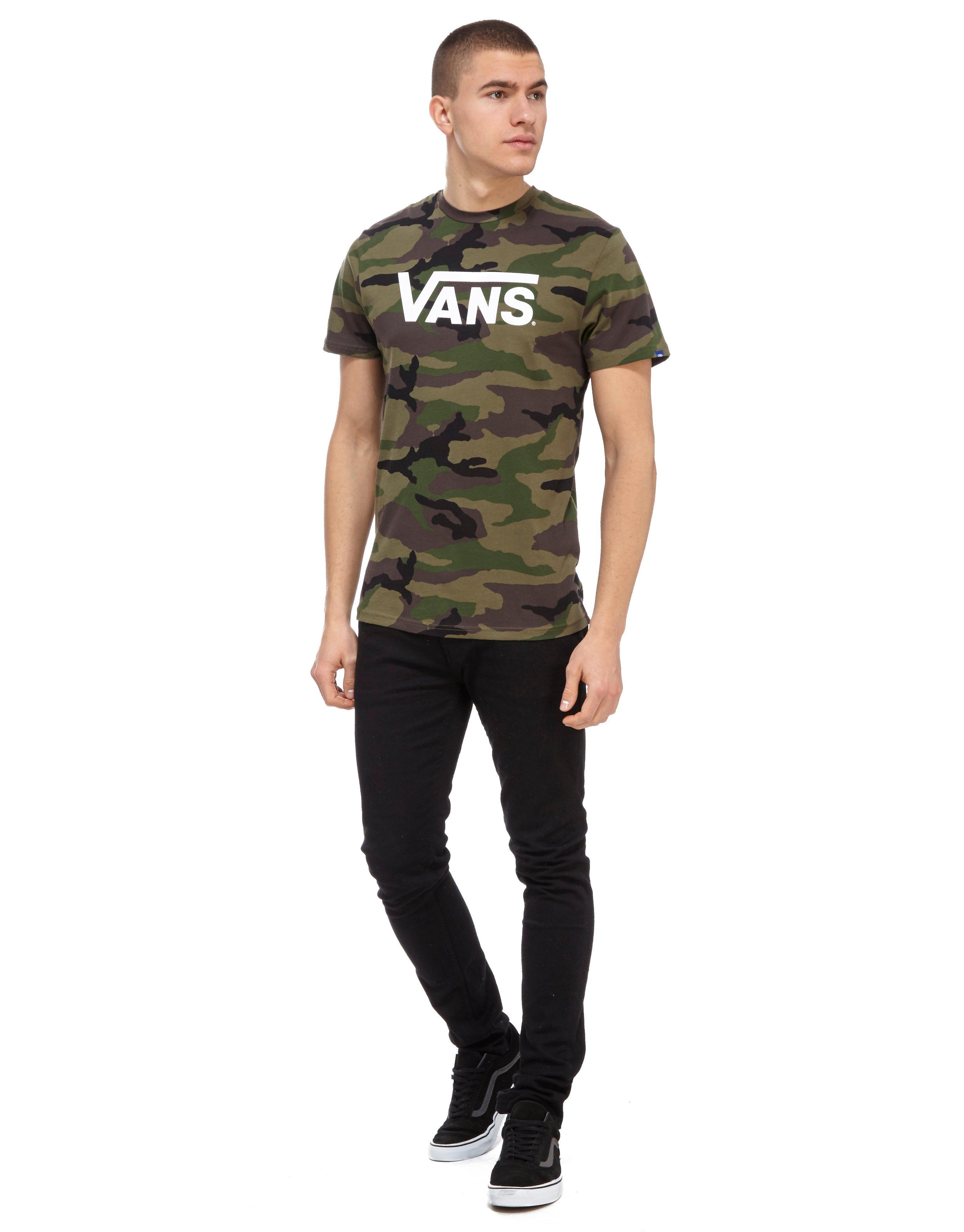 vans camo t shirt