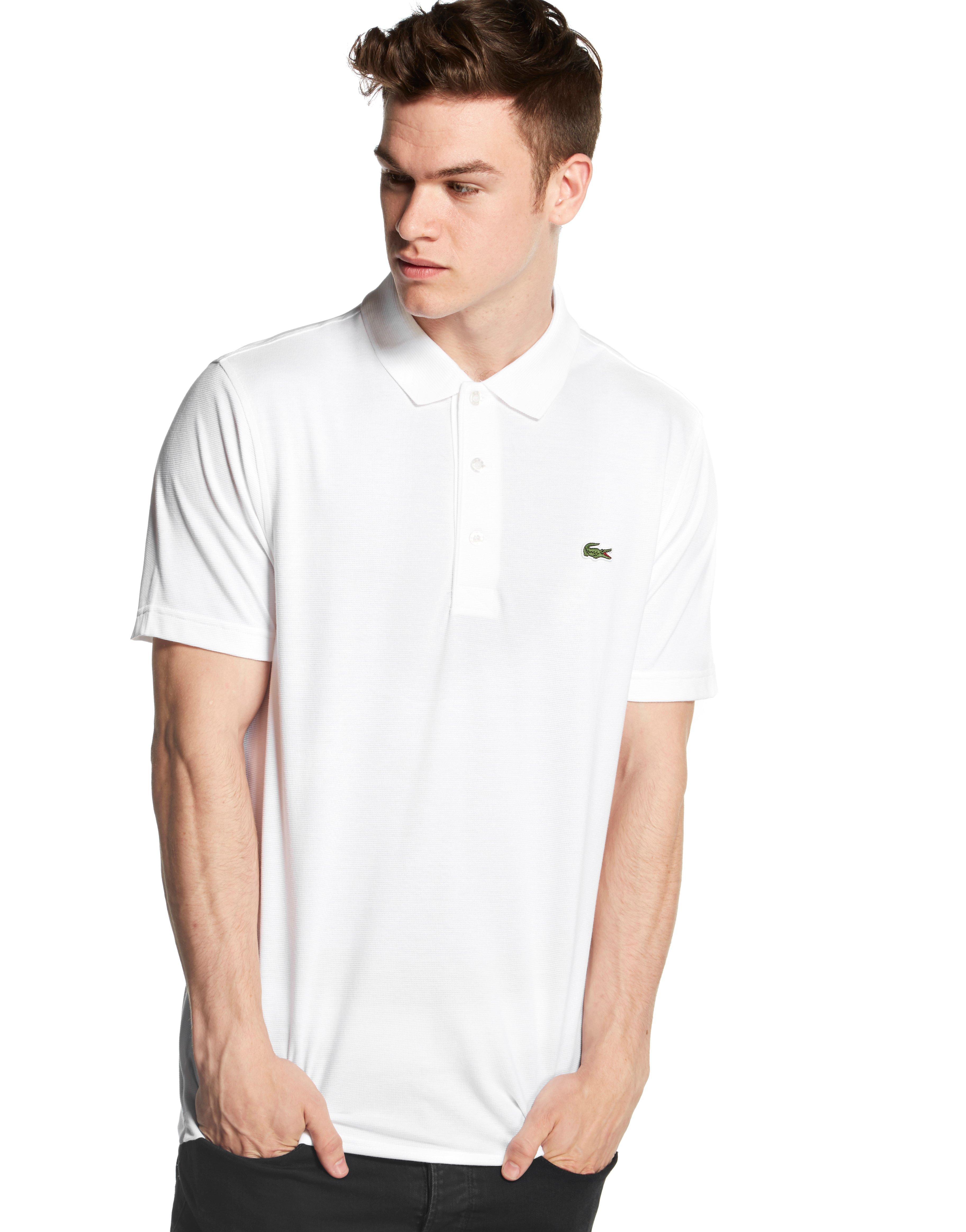 Lyst Lacoste Alligator Short Sleeve Polo  Shirt  in White  