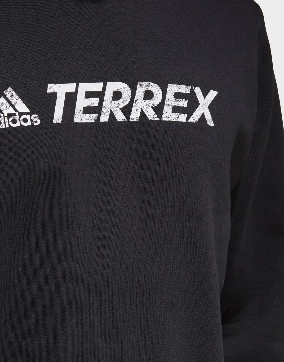 adidas Cotton Terrex Graphic Logo Hoodie in Black for Men - Lyst