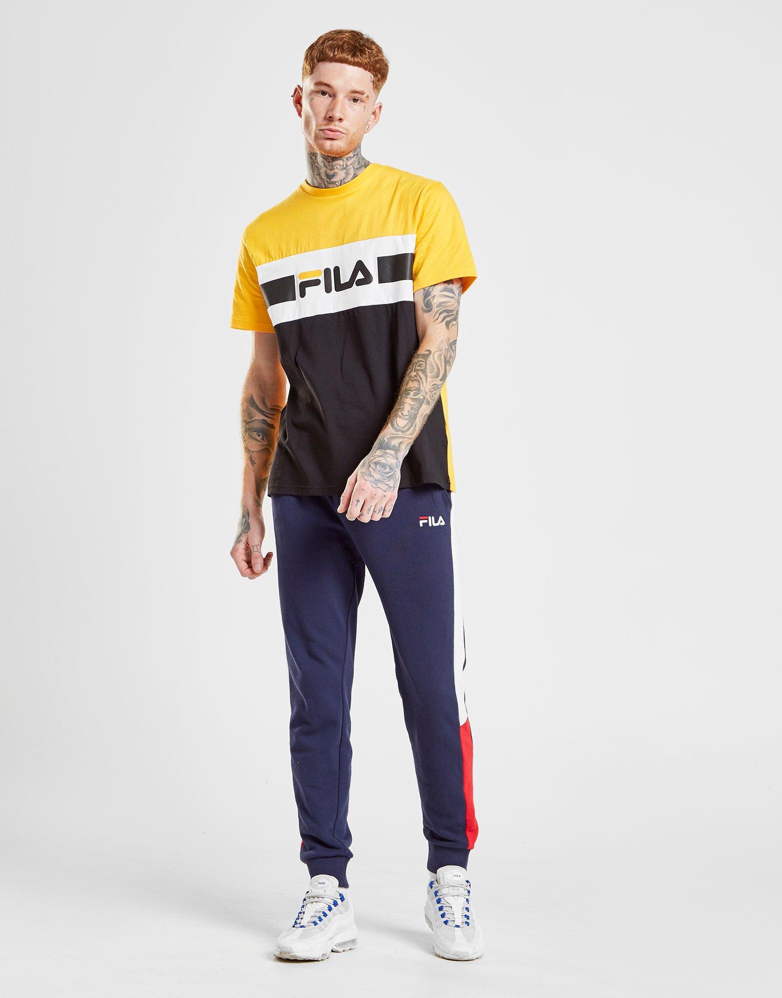 mens yellow fila shirt