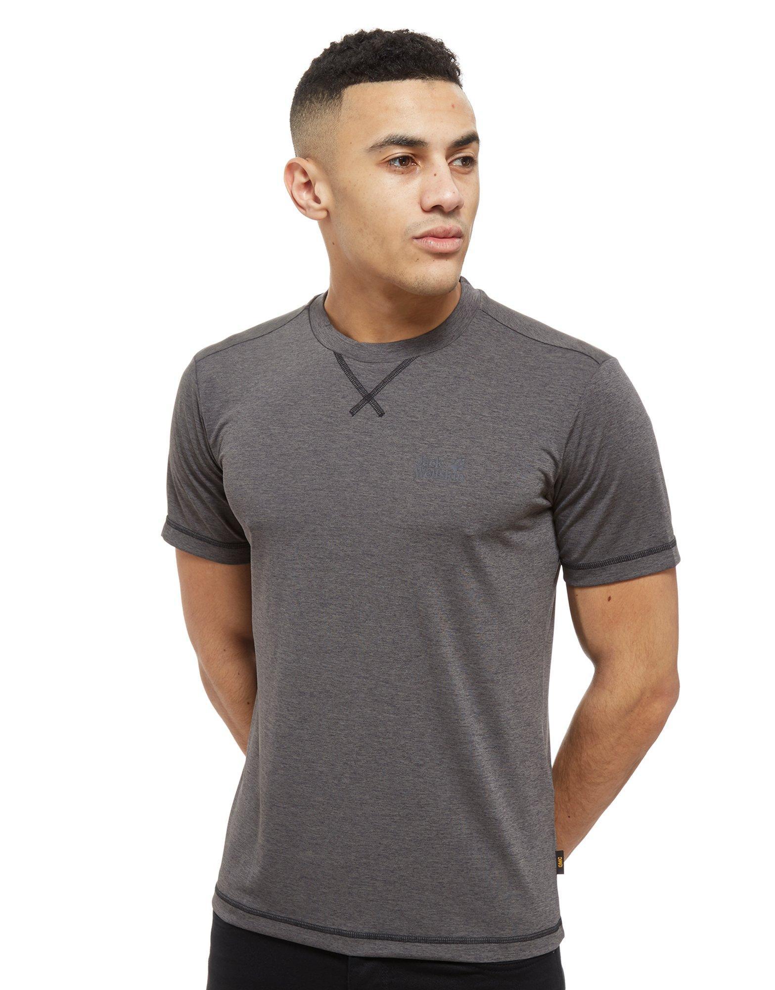 Jack Wolfskin Short Sleeve Core Tech T-shirt in Dark Grey (Gray) for ...