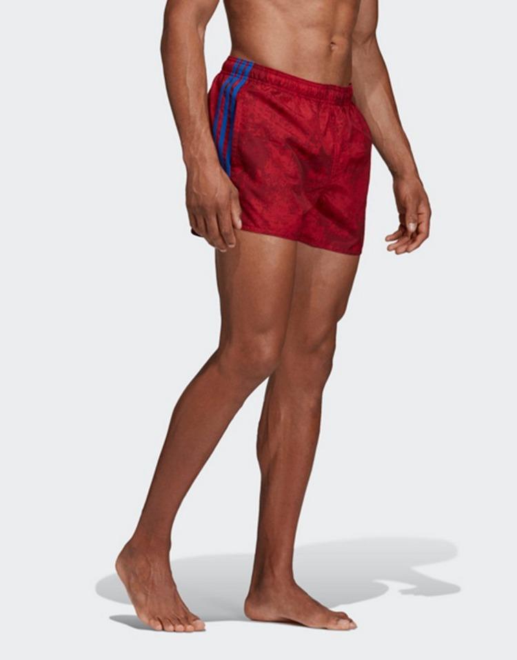 adidas allover print swim shorts