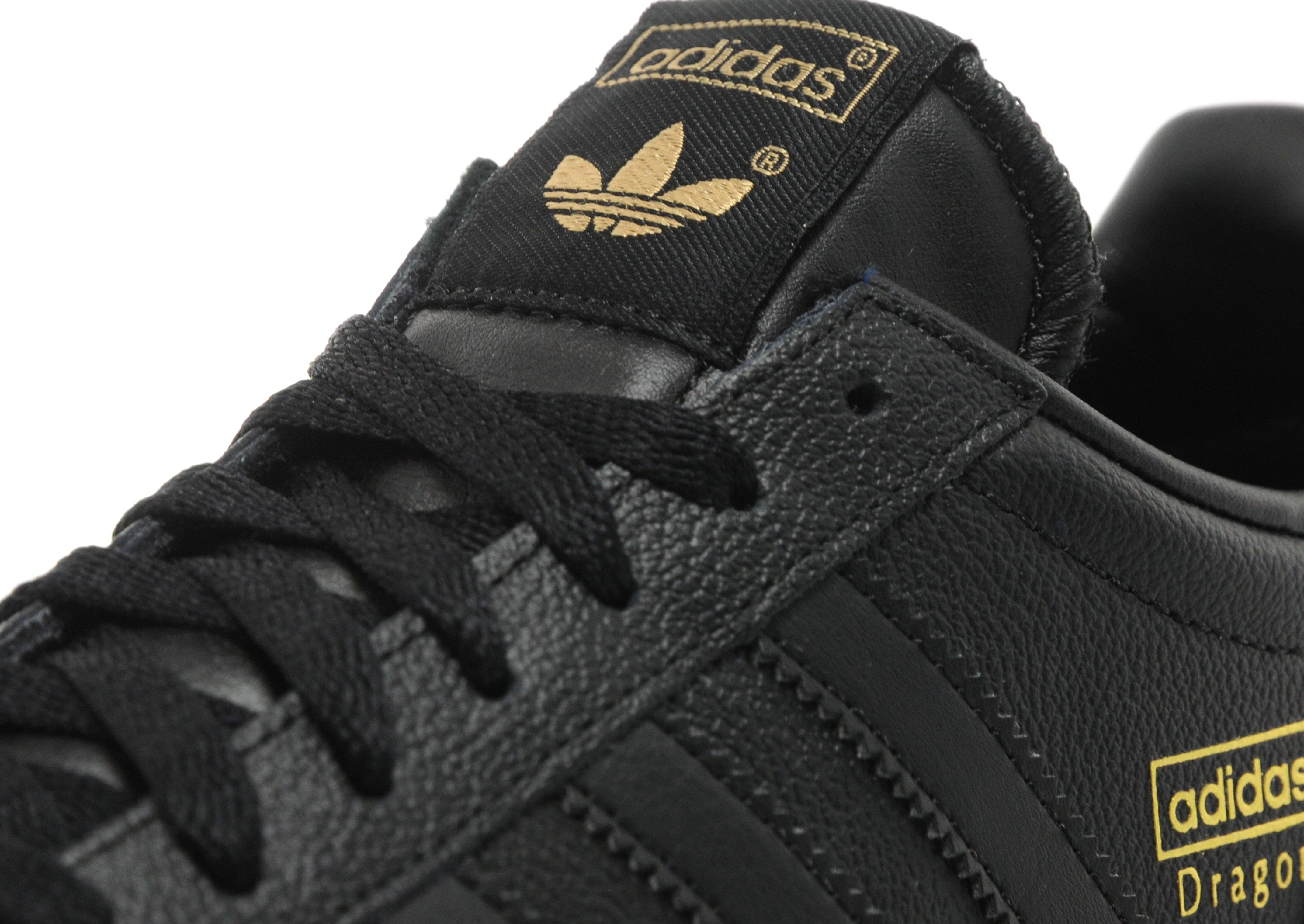 adidas dragon all black leather