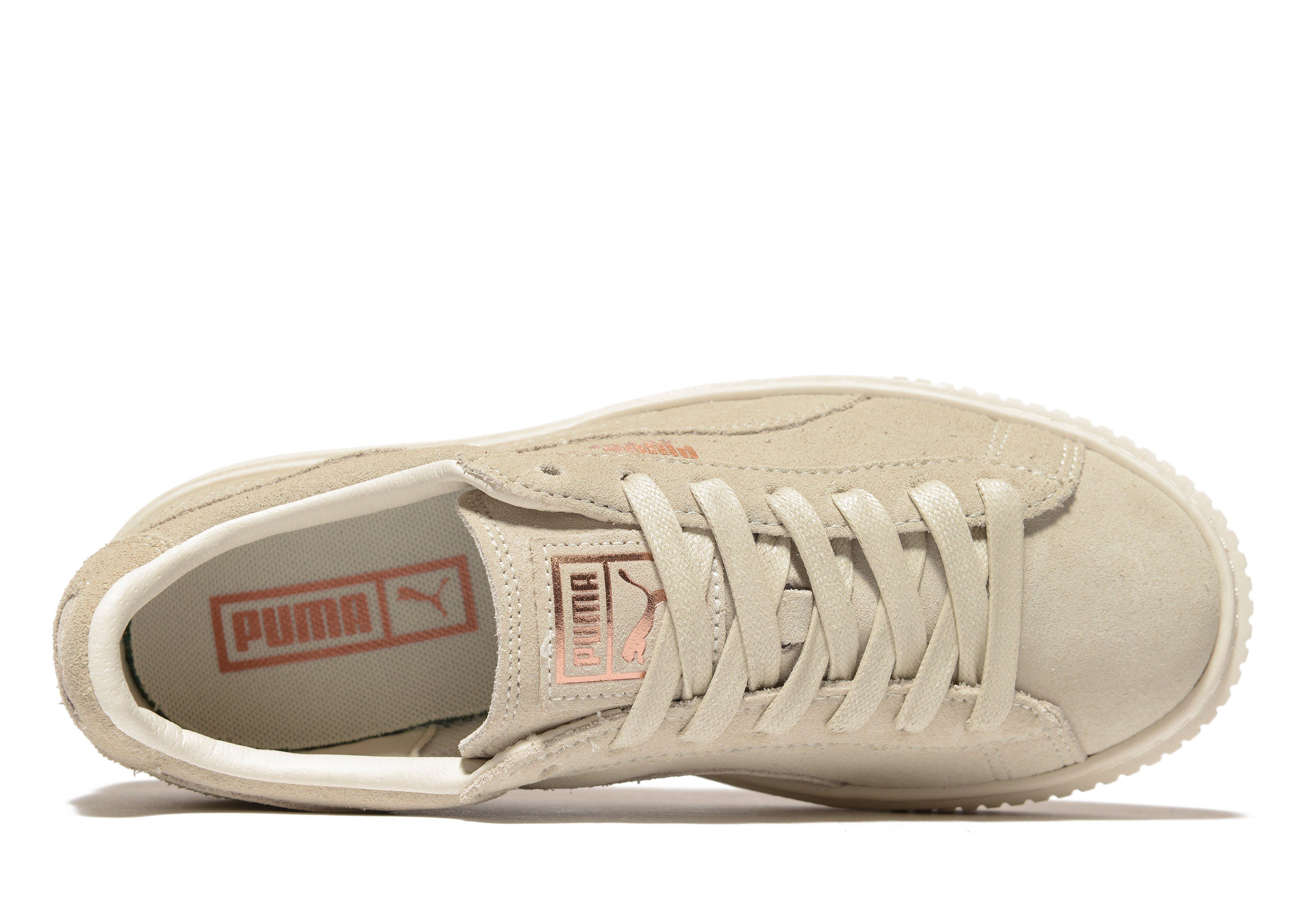 puma suede platform core beige