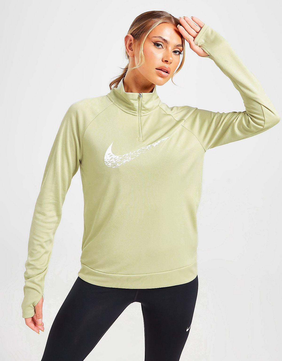 Nike Running Swoosh 1 4 Zip Dri fit Top in Green Lyst UK